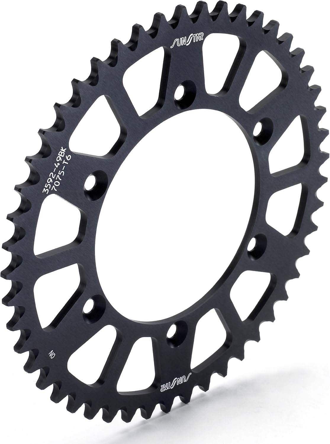 Sunstar 5-355948BK Works Triplestar Black 48-Teeth 520 Chain Size Rear Aluminum Sprocket