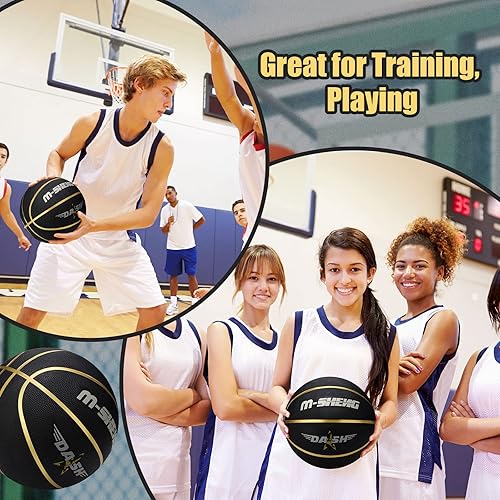 Miniatura 6 de Jerify 12 Pcs Basketballs Bulk Size 76 Rubber Basketballs 29.528.5 Inch Basketball Outdoor Indoor Mens Womens Official Basket Ball with Pump Set for