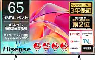 Amazon.co.jp: ハイセンス 65V型 4K スマート Wチューナー内蔵