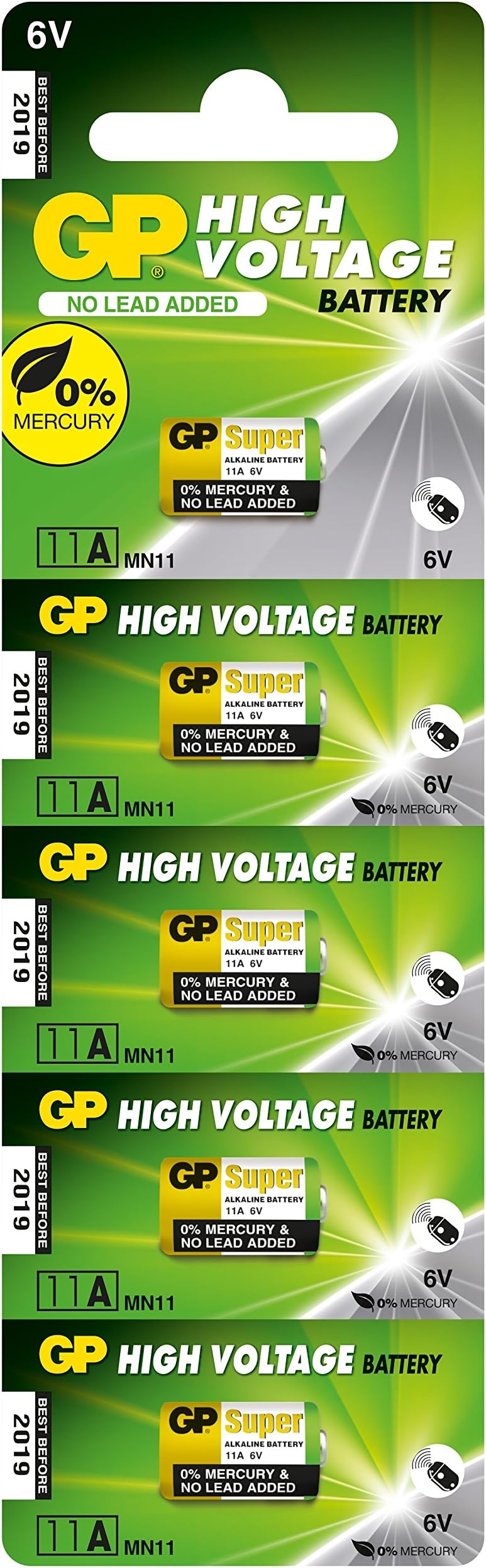 GP HIGH VOLTAGE ALKALINE BATTERY 11A, Super Alkaline