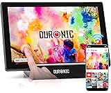 Duronic Digital Photo Frame PF1D BK Frameo 10.1” Electronic Photo Album 800x1200 WiFi Photoframe Tablet with Phone App Touchscreen Video Player Picture Frame for Birthday Engagement Gifts Family Black