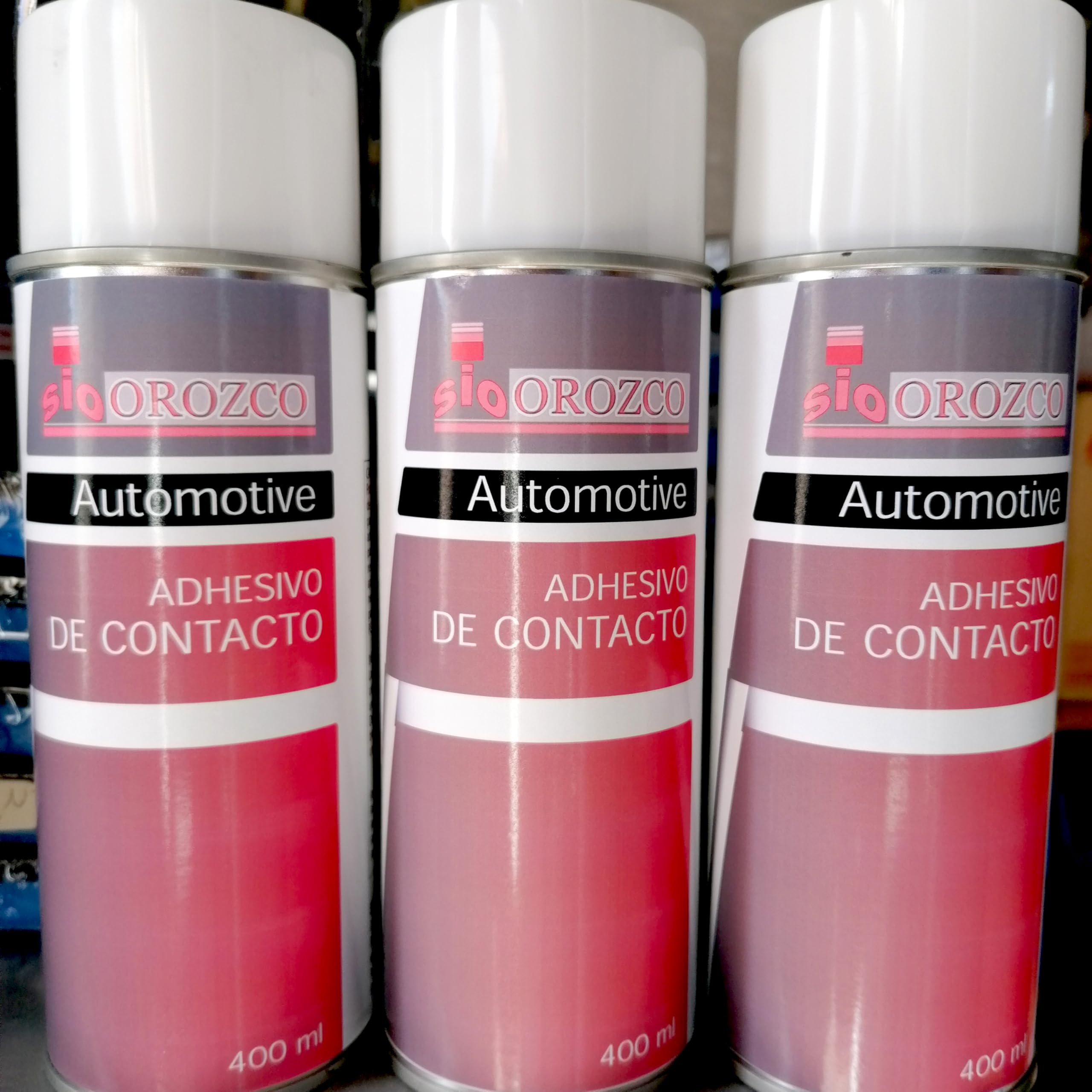 3x Cola de Contacto en Spray Adhesiva 400 ml. Para Tapizar Tela Techos Coche Pegar Goma Espuma.. Cola en Spray de Alta Resistencia