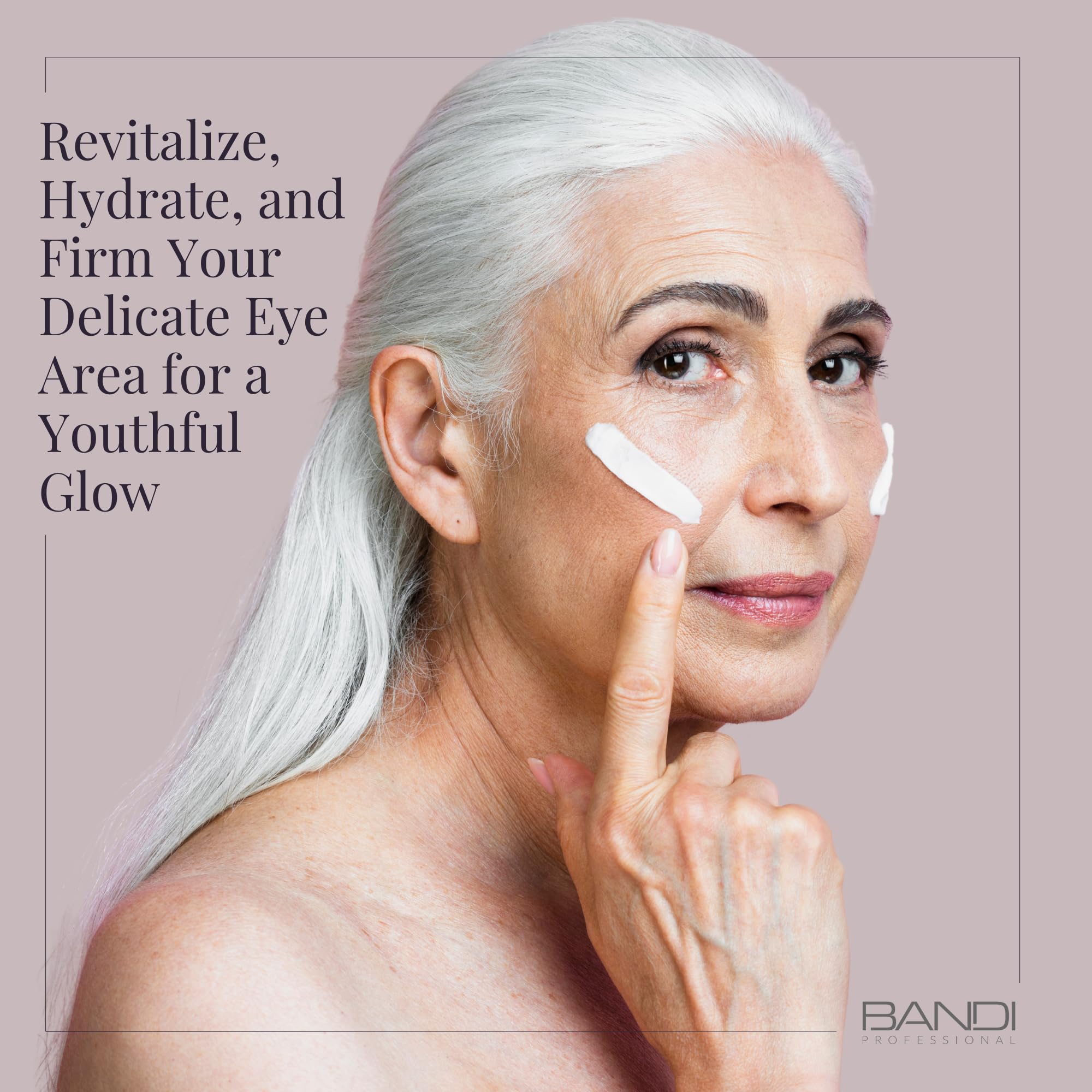 Bandi Revitalizing Eye Cream for Mature Skin Firming Hydrating Anti-Wrinkle with Growth Factors Allantoin Biotin-Fragrance and Colorant Free Tightening Eye Cream - Image 2