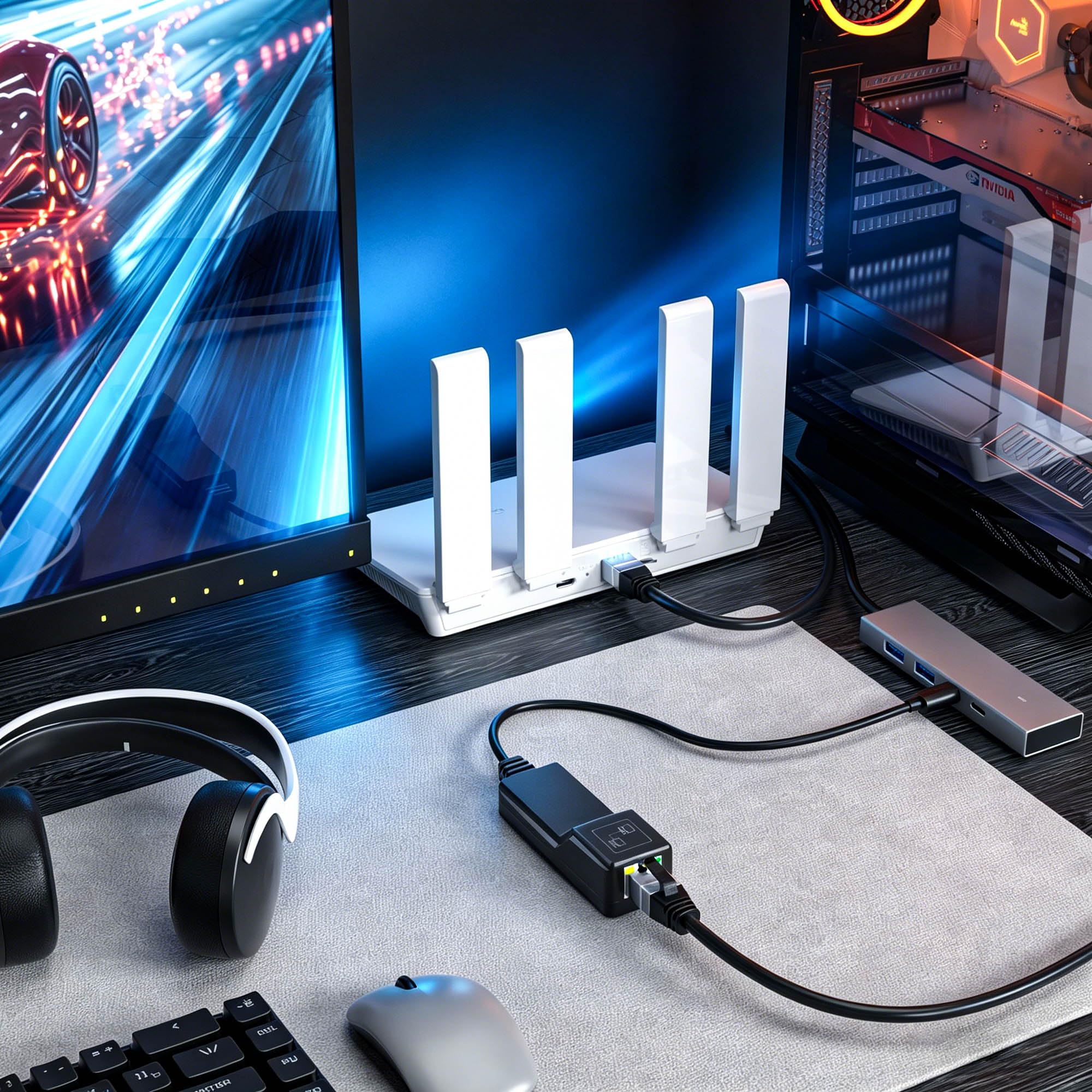 SpeedFlow C2.5 – Adaptateur Ethernet USB-C 2,5 Gbps – Vitesses Réseau 2,5 Gbps / 1 Gbps / 100 Mbps – pour PC, Ordinateurs Portables, Gamers et Professionnels