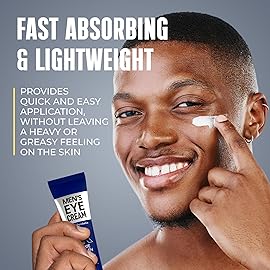 Mens Eye Cream - Eye Bags Treatment for Men & Wrinkle Reduction | Collagen, Vitamin B3, Peptides, 5% Caffeine - Mens Under Eye Cream Bag Remover - Puffy Eyes Treatment for Men