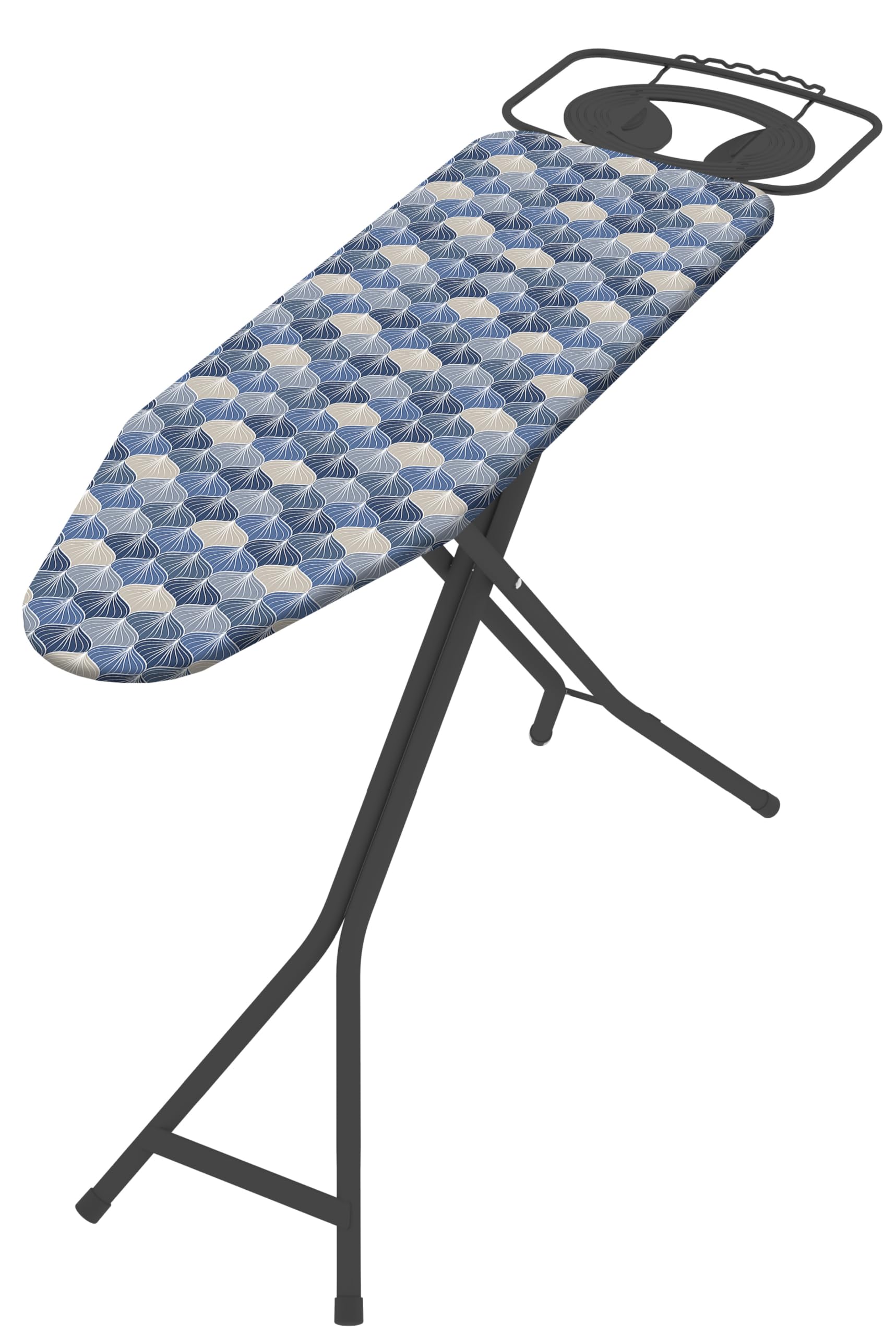 Colombo Asse da Stiro Jupiter 120x40cm con Porta Caldaia 10kg e Barra Porta-Grucce | Asse da Stiro Pieghevole Stabile Altezza Regolabile Fino a 95cm con Copriasse in Cotone Biologico | Made in Italy