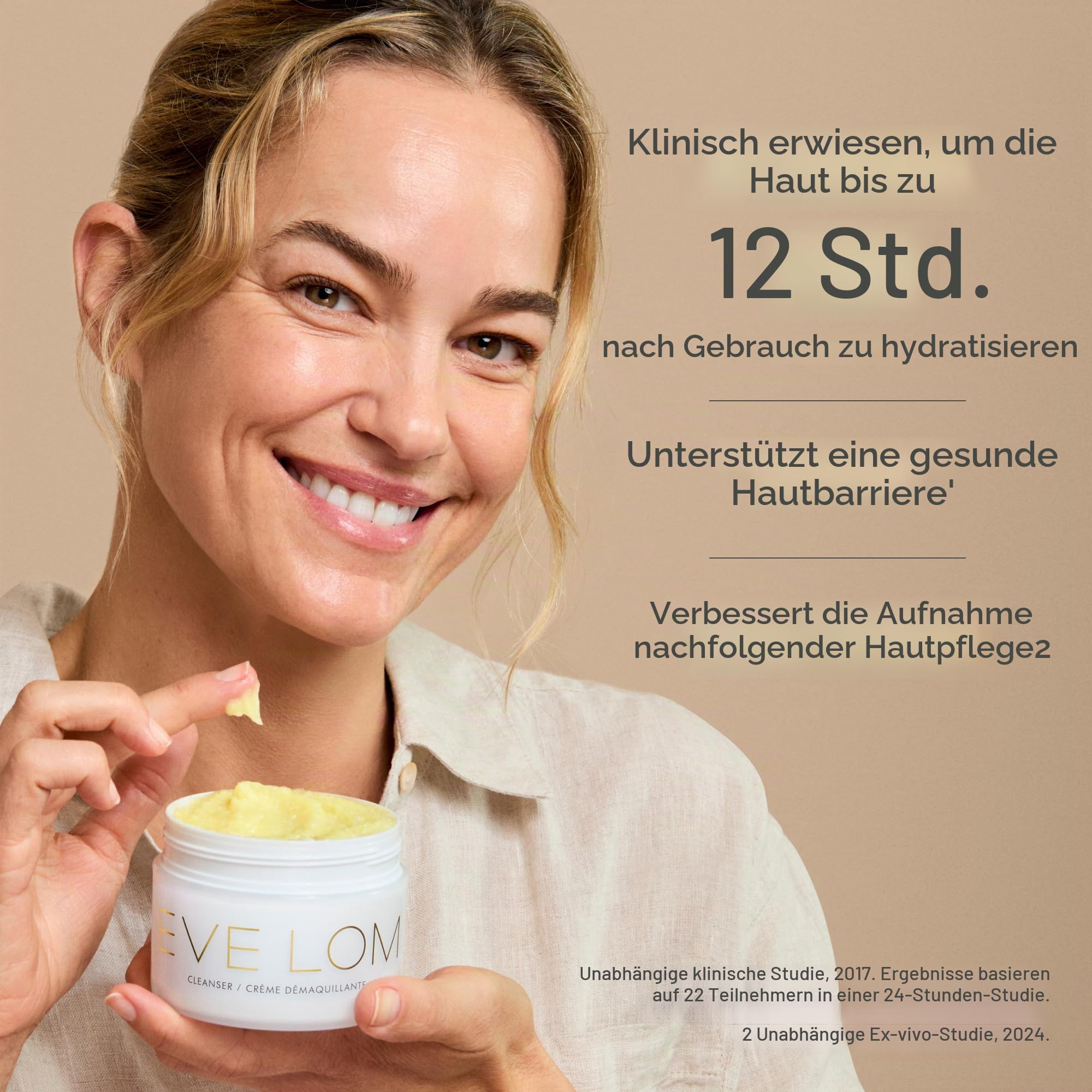 EVE LOM The Original Balm Cleanser - 5-in-1 Gesichtsreinigungsbalsam & Musselintuch - Ausgezeichnet 2024 Best Makeup Remover Women's Health Magazine Skincare Awards - 200ml