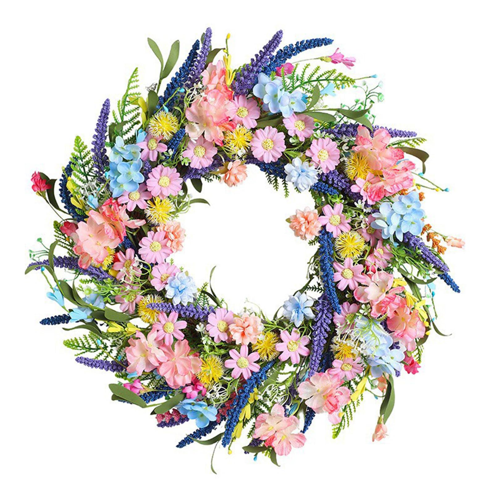 Themed Artificial Hanging Wreath Delicate Fabric Flower Garlands for Festives Commercial Decoration Artificial Flower Wreath