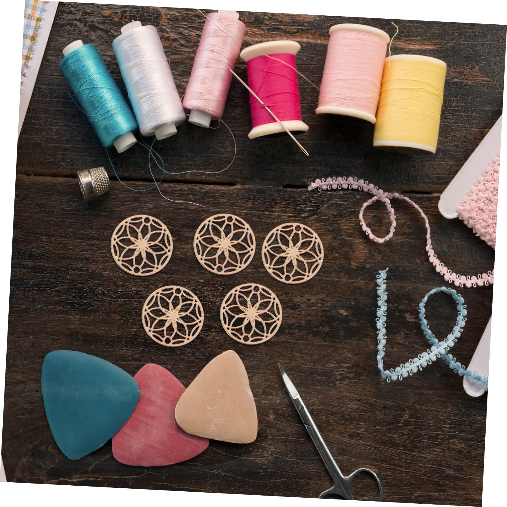 SHINEOFI 400 Pz pendente hair charms hair jewelry parti di creazione di gioielli ciondoli firmati collane collana ciondolo fatto a mano decorazioni di gioielli loto Accessori fiori tallone