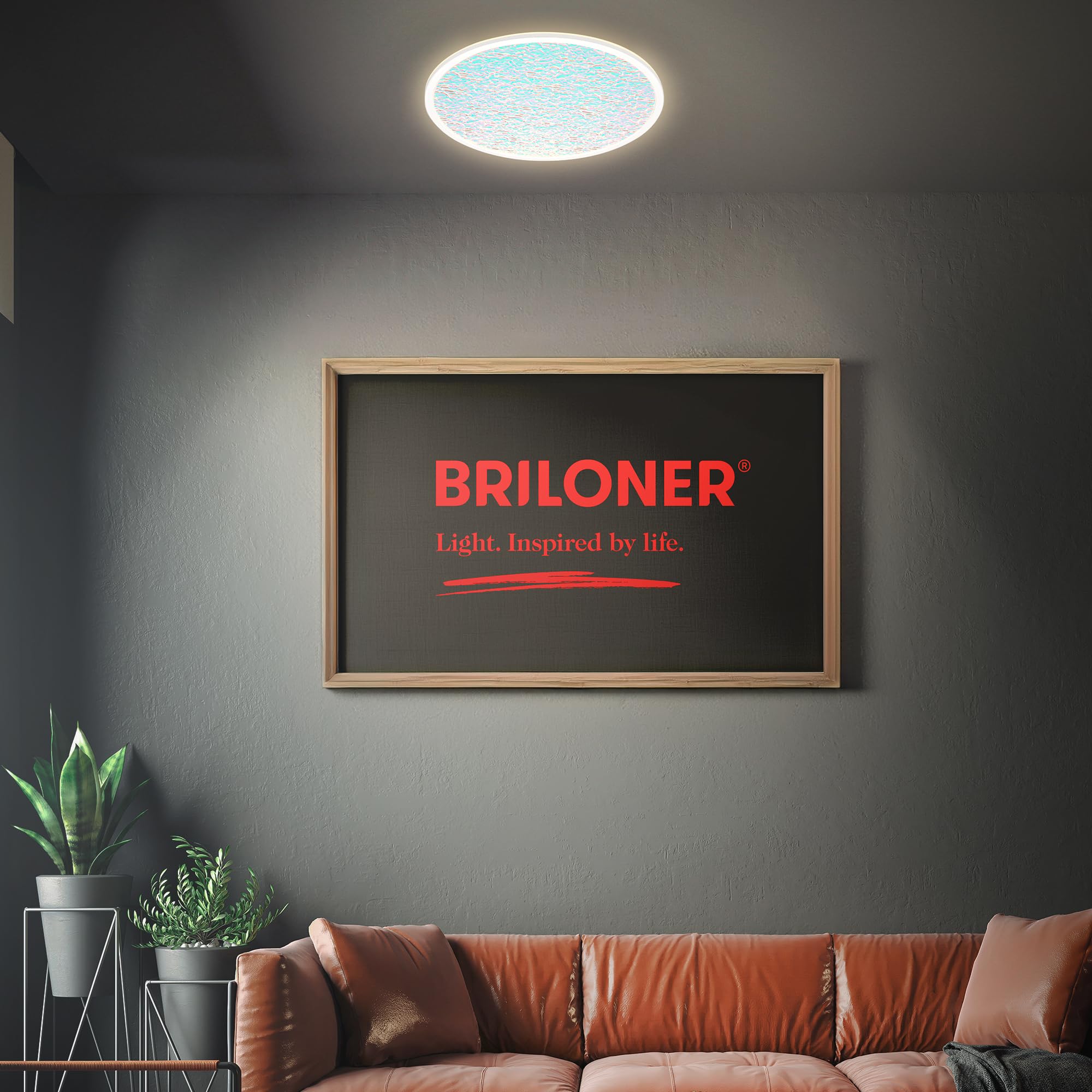 BRILONER, LED Ceiling Light with Acrylic Panel, Adjustable from Warm to Cool White, Remote Control, LED lamp, Ceiling Light - Image 3