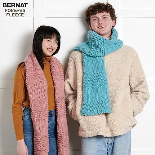 Miniatura 6 de Bernat Forever Fleece - Ovillo de bergamota  Paquete de 2 hilos de 9.9 onzas  9.9 onzas  Poliéster  6 súper voluminosos  194 yardas  Tejido,