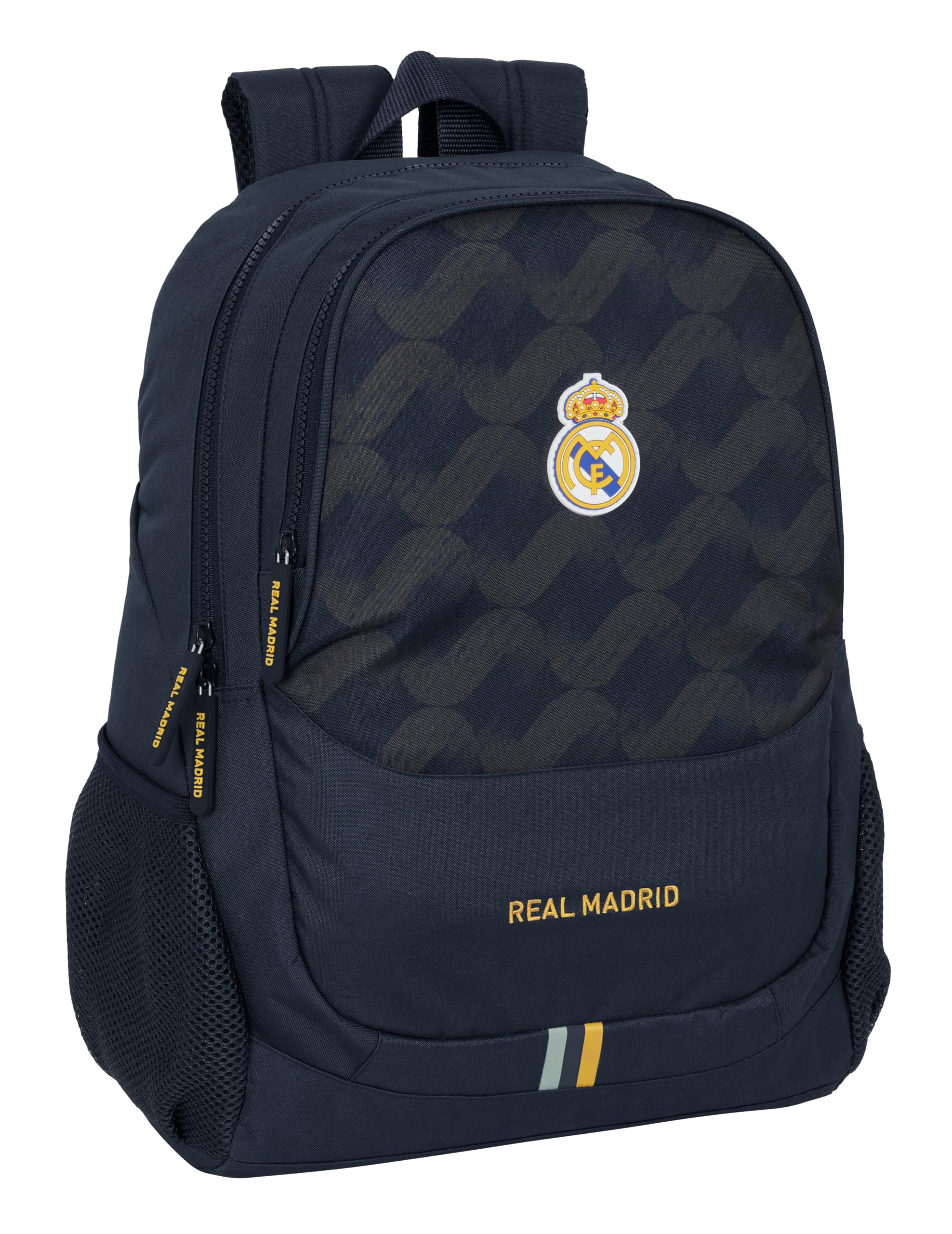 Safta REAL MADRID 2ª EQUIPACIÓN 23/24 - Mochila Escolar Infantil, Ideal para Niños de Diferentes Edades, Cómoda y Versátil, Calidad y Resistencia, 32x16x44 cm, Color Azul Marino