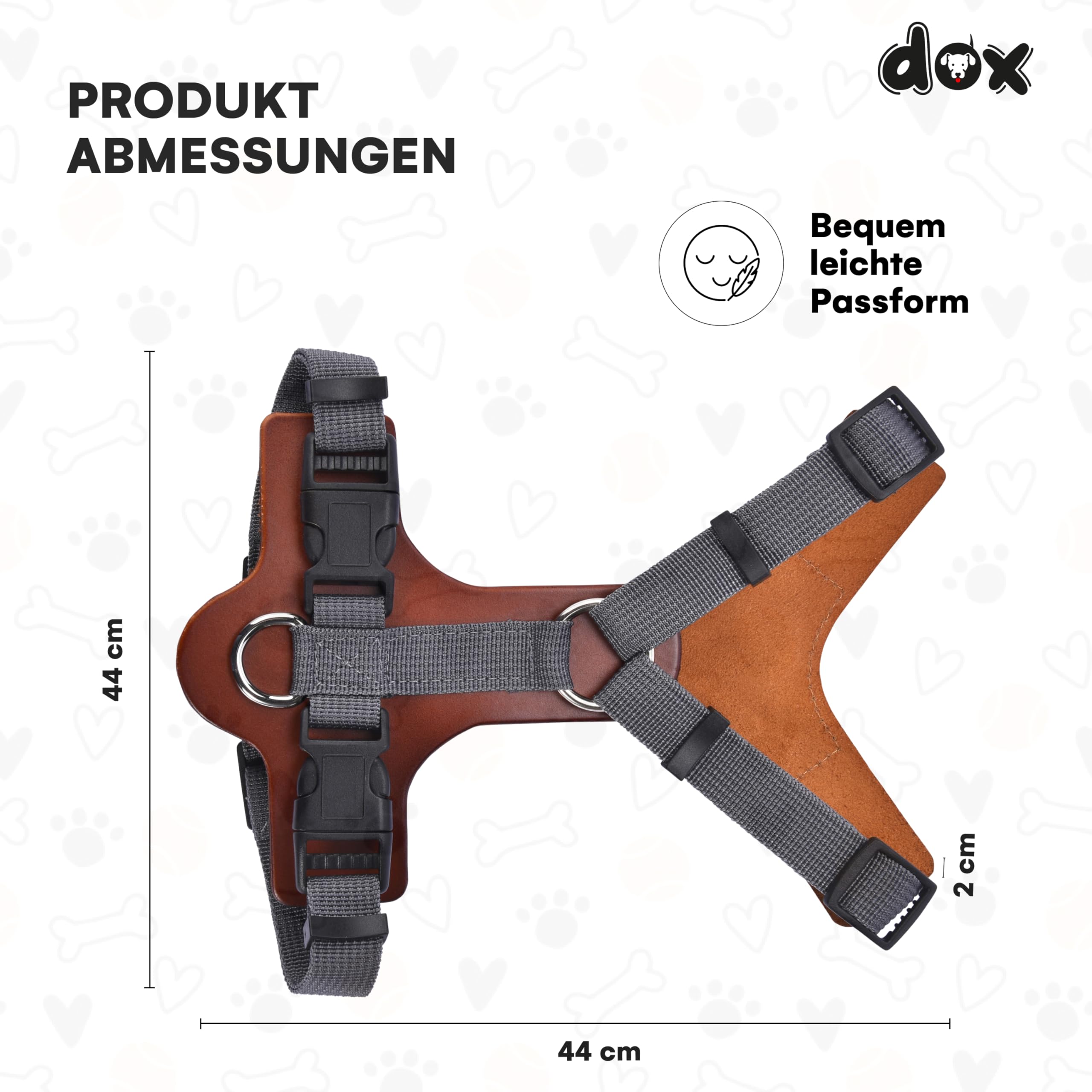 Hundegeschirr Aus Echtleder - Verstellbares Brustgeschirr Mit Anti-Zug Für Kleine Hunde & Welpen