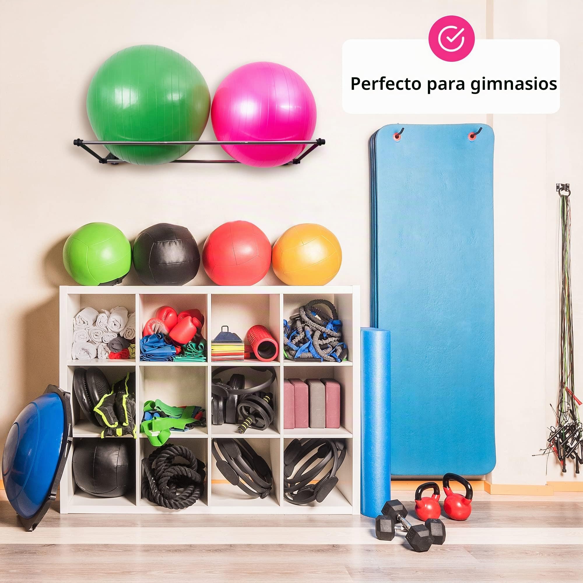 Soporte De Pared Para Pelotas De Ejercicio | Colgador De Pelotas | Para Pelotas De Yoga, Pelotas De Fitness | Soporte Pelotas Pilates Pared | Soporte Balon Futbol | Soporte Balon de Pilates