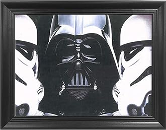 Star Wars Dark Force 3D Poster Wall Art Decor Framed Print | 14.5x18.5 | Lenticular Posters & Pictures | Memorabilia Gifts for Guys & Girls Bedroom | Darth Vader & Troopers Starwars A New Hope Movie