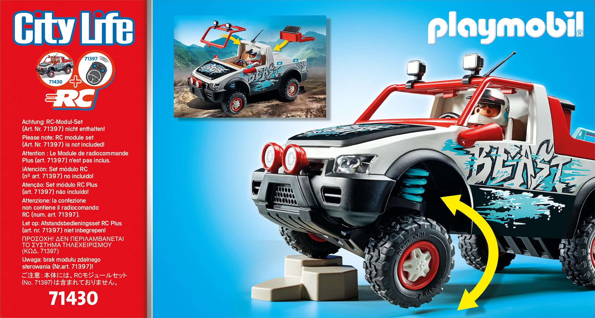 PLAYMOBIL City Life 71430 Samochód rajdowy RC, z możliwością połączenia z modułem zdalnego sterowania RC, od 4 lat