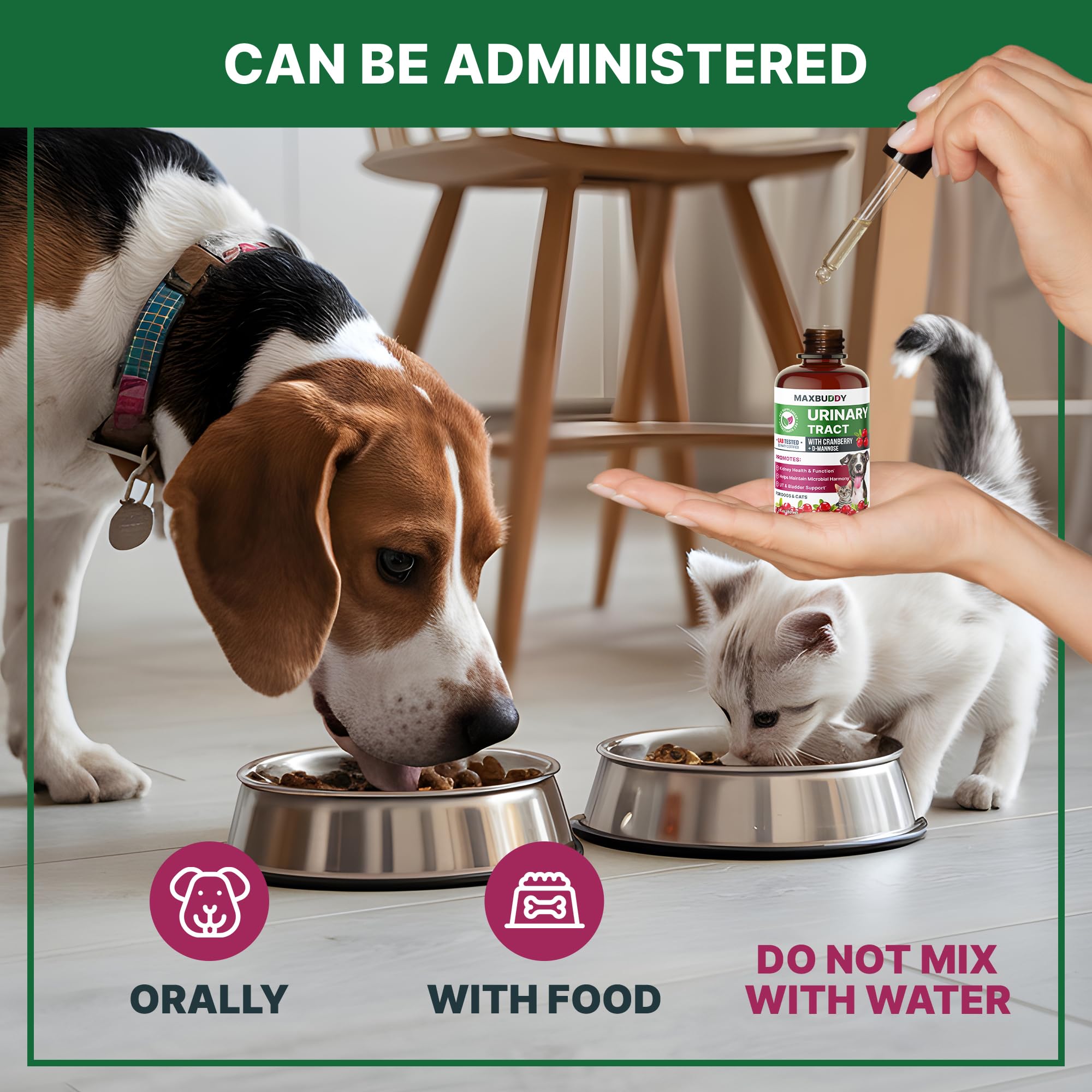 Natural UTI Treatment Support - Cranberry Urinary Tract Infection Care & Prevention Assistance for Cats and Dogs – Kidney & Bladder Wellness Supplement Drops - Support for Urine Flow — Amazon image 7