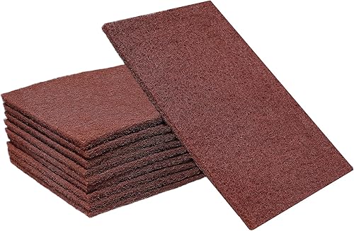 Miniatura 8 de Paquete Premium de 10 almohadillas abrasivas rojas de uso general de 6" x 9" - Rayado, Fregado, Lijado, Preparación de Imprimación de Pintura
