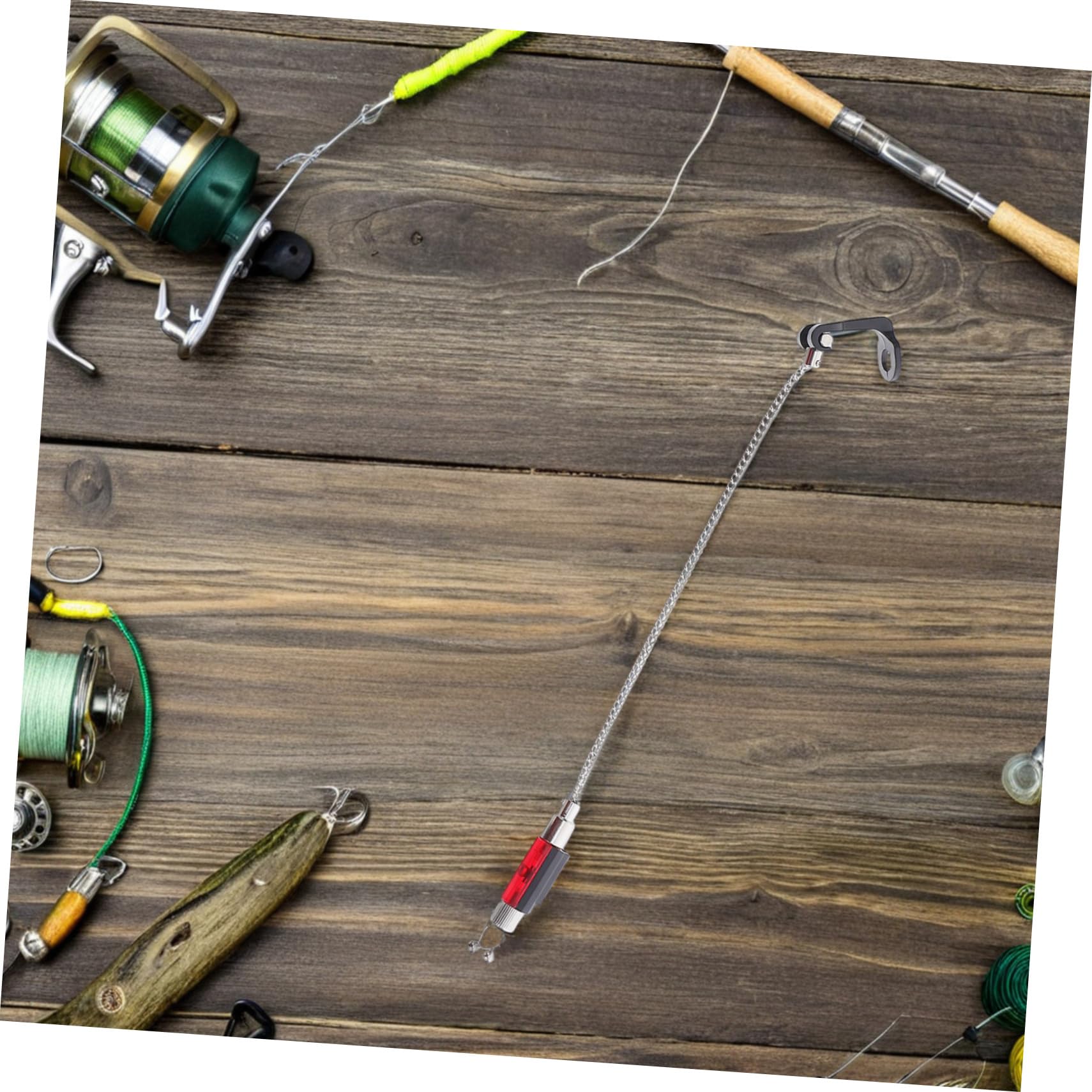 Anneome 4 Pezzi Fishing Alarm Swingers per Carpe con Catena Flessibile Senza Luce Indicatori Morsi Resistenti alle Intemperie Clip Facile per Canna da Pesca Outdoor