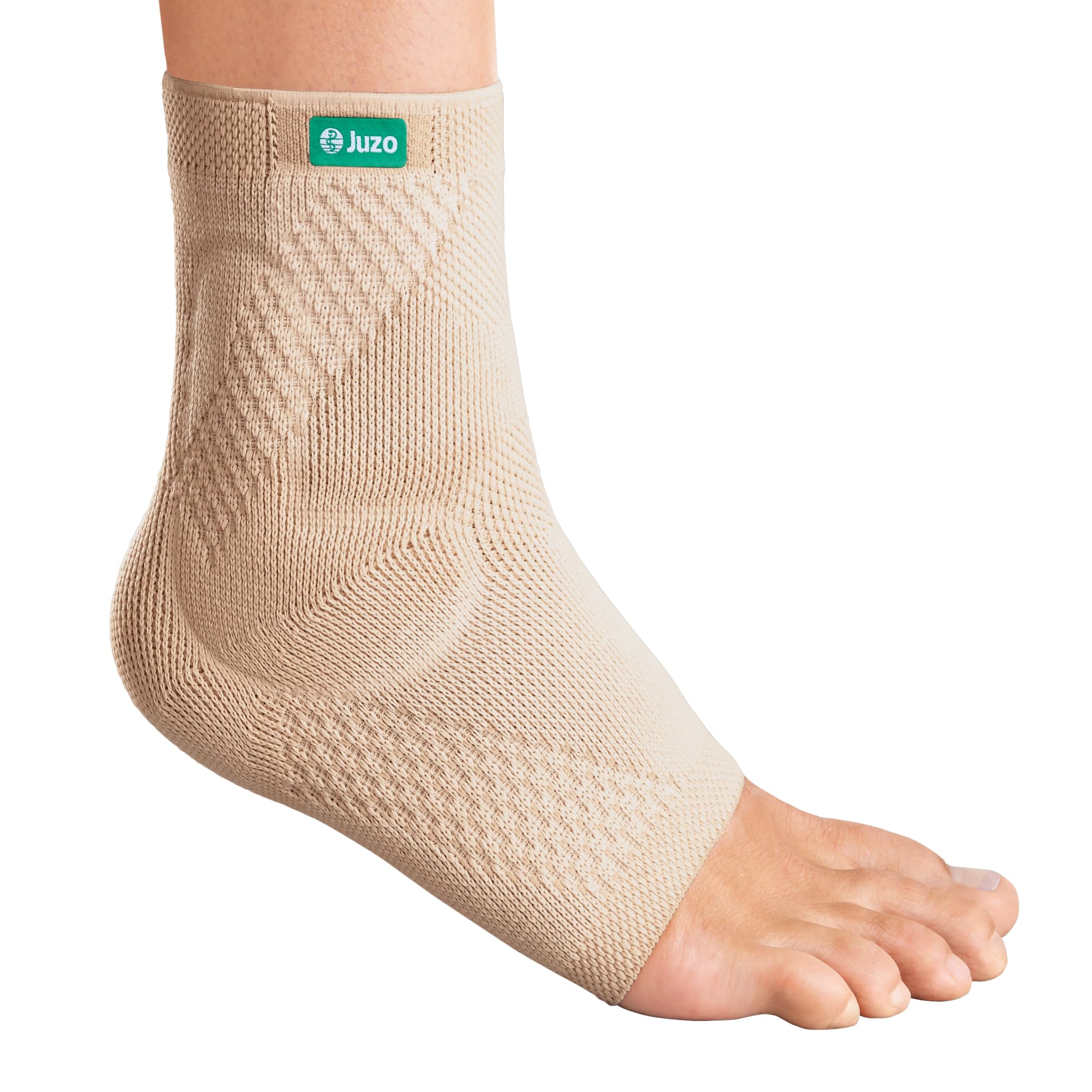 Juzo JuzoFlex Malleo Xtra Sprunggelenkbandage, mit Silikonpelotten & Komfortzone, bei Bänderriss, Arthrose & Sport, atmungsaktiv & hautfreundlich, rechts & links tragbar, für Frauen & Männer