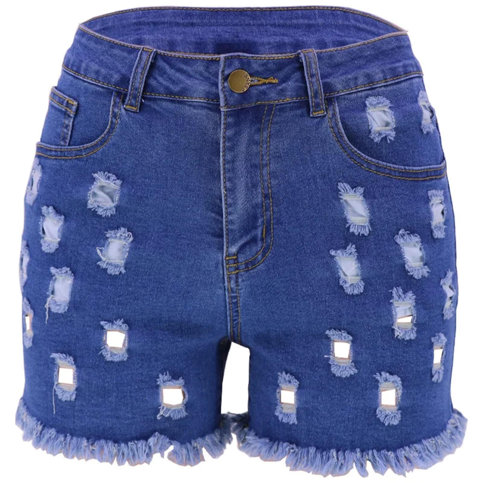 Shorts Kurze Hose Frauen Stretch Ripped Denim Shorts Mode Hohe Taille Skinny Sexy Shorts Jeans Trendige Kleidung