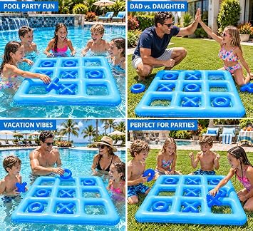 Poolcandy Inflatable Waterproof Jumbo Tic Tac Toe Game