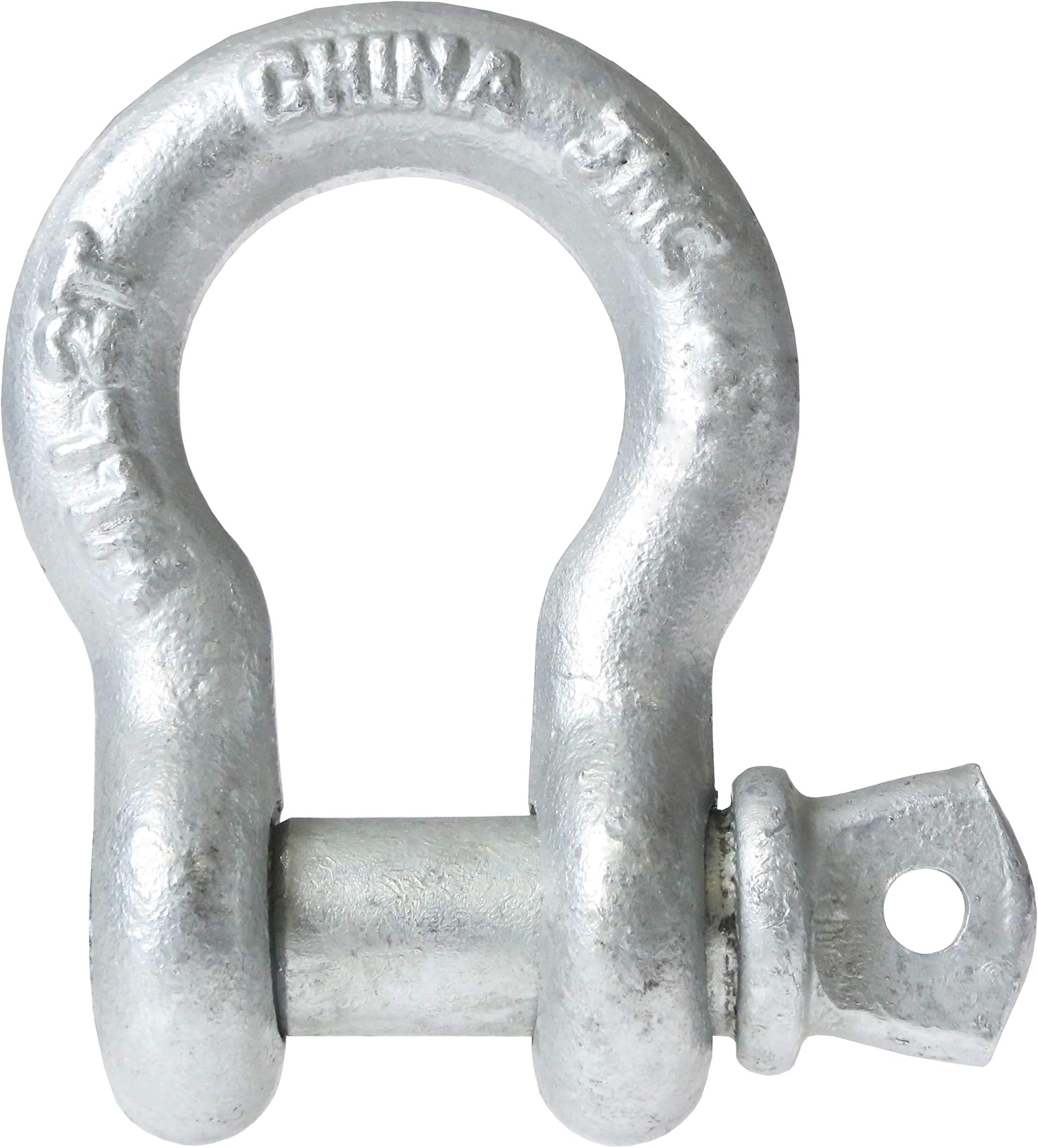 US Cargo Control 3/4 Inch Galvanized Screw Pin Anchor Shackle – Each with a 4.75 Ton Capacity