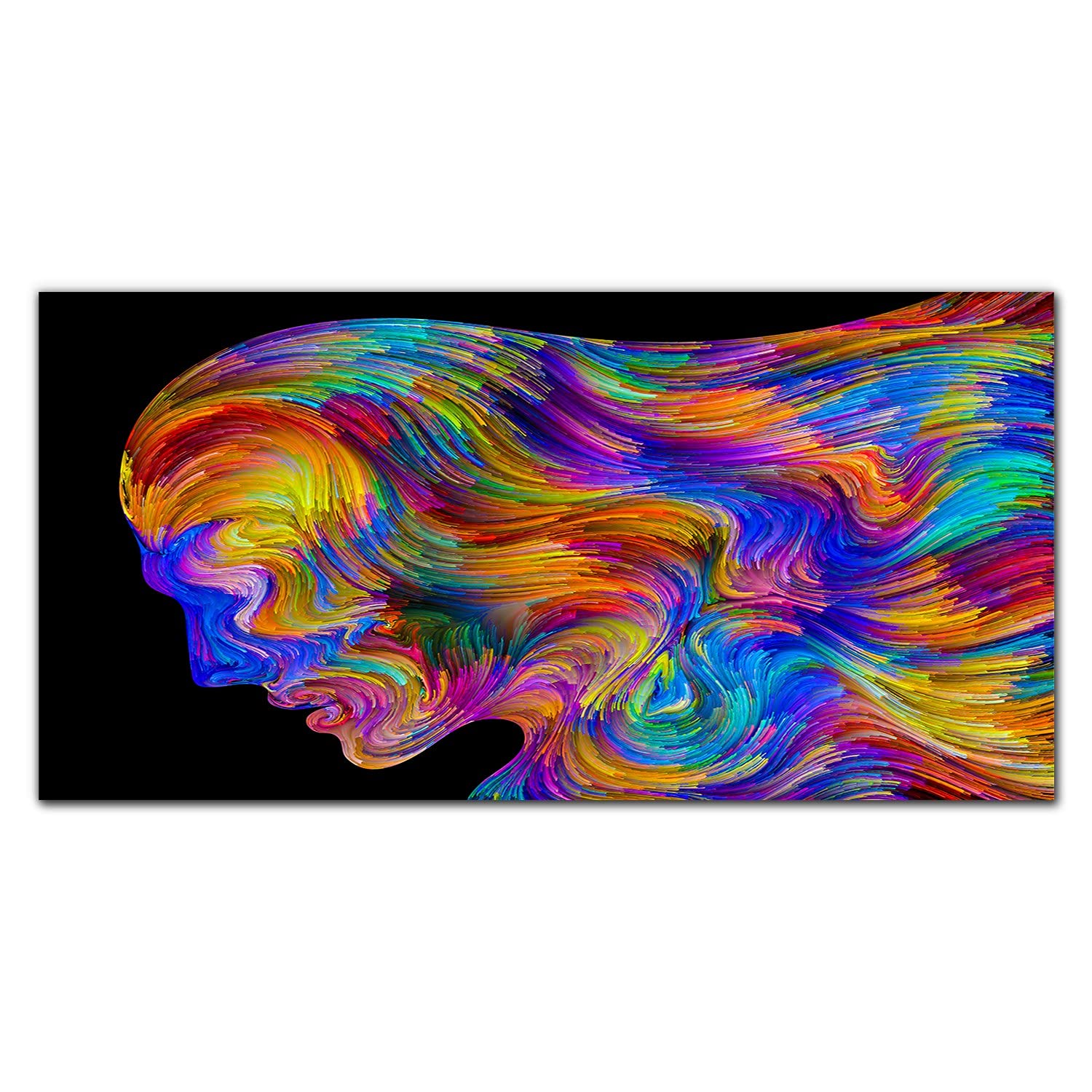 Crédence de cuisine en verre trempé 140x70cm, dosseret de protection murale adhésive multicolore