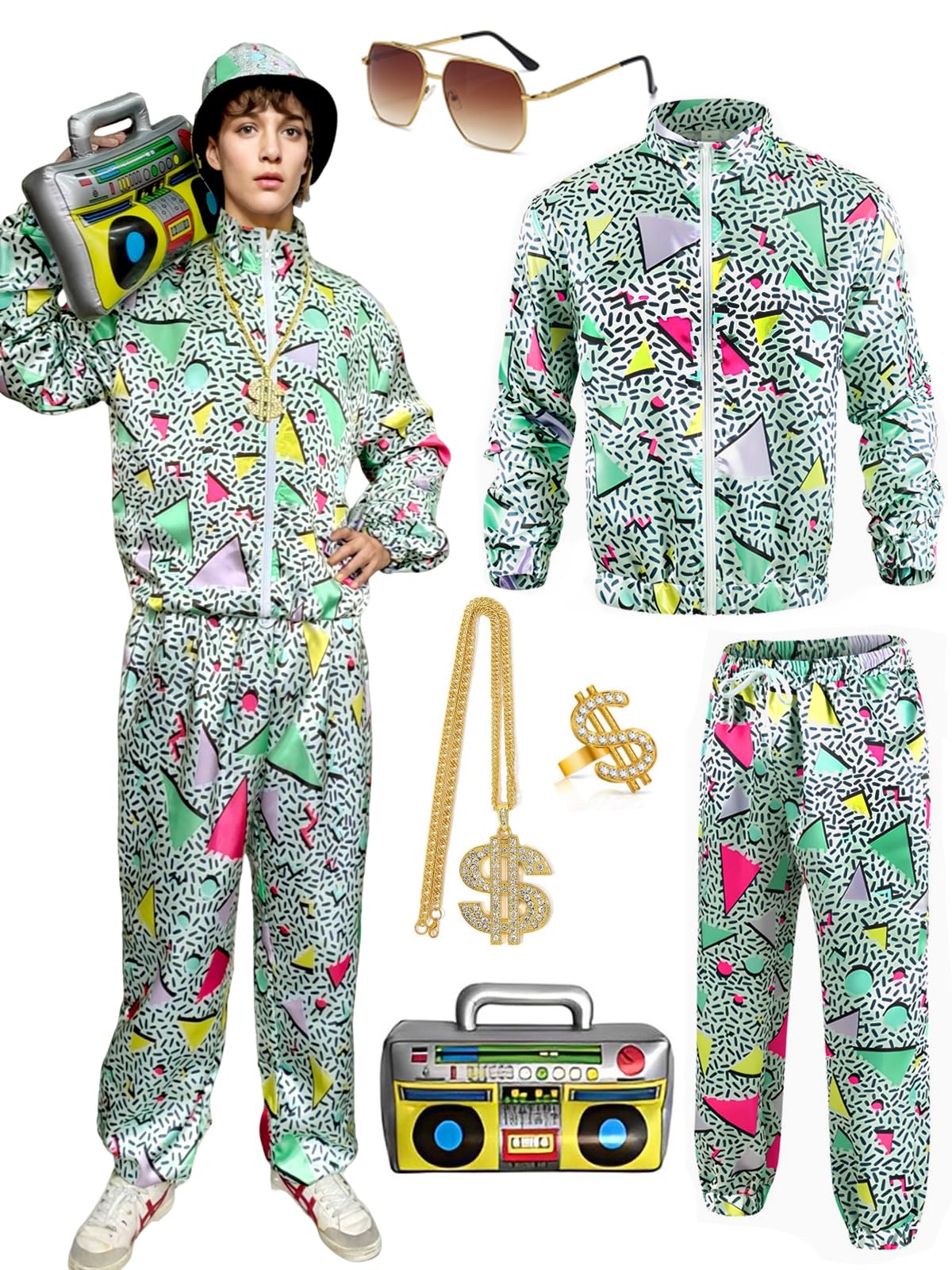 mens 90s fancy dress Mens Yellow Rapper 90s Gangster Fancy Dress Costume – Mega Fancy Dress UK