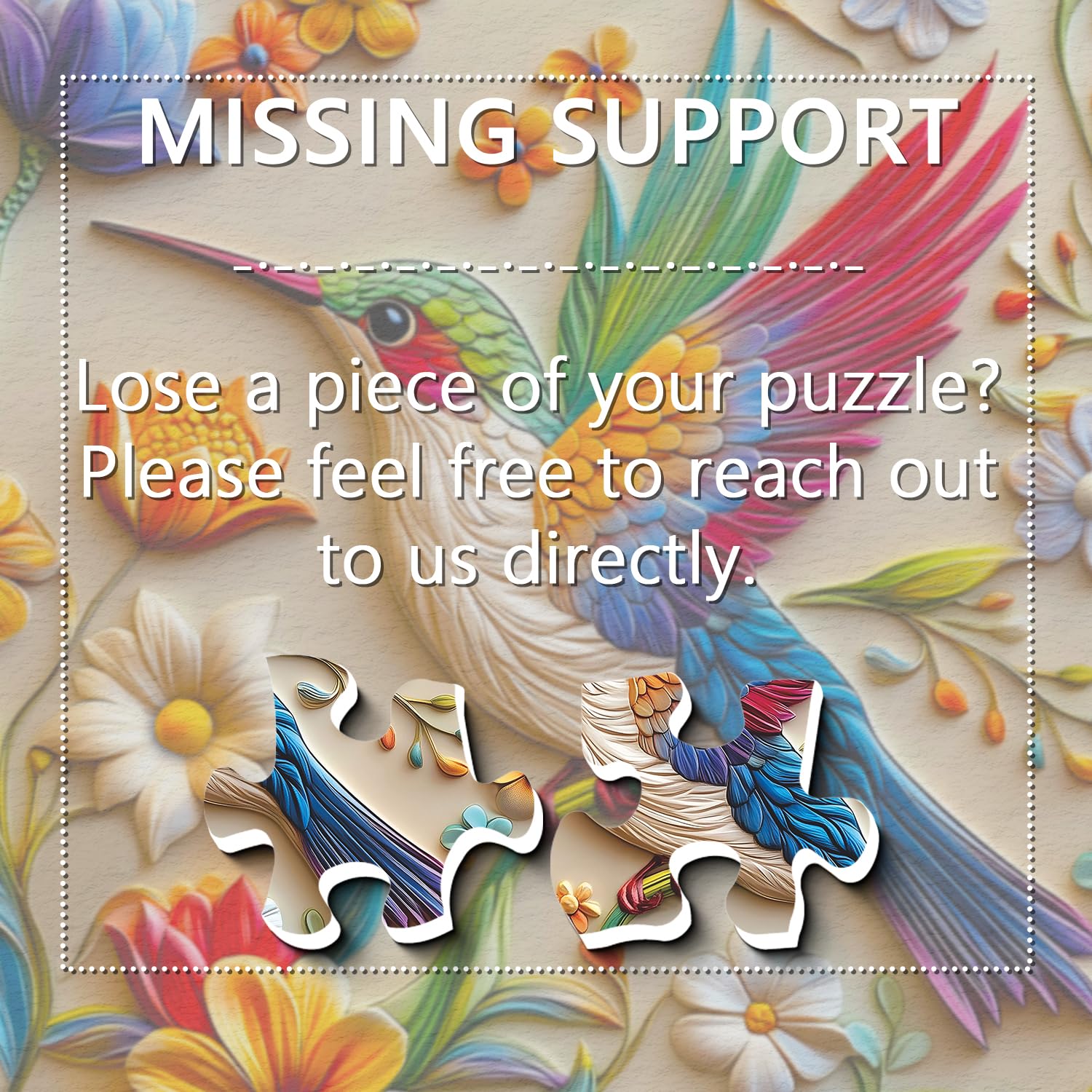 PPuzzling Hummingbird Puzzle for Adults 1000 Pieces, Spring Bird Animal Flower Art Puzzle, Nature Bird Floral Garden Jigsaw Puzzle, Hard Challenging Puzzles for Adults - Image 7