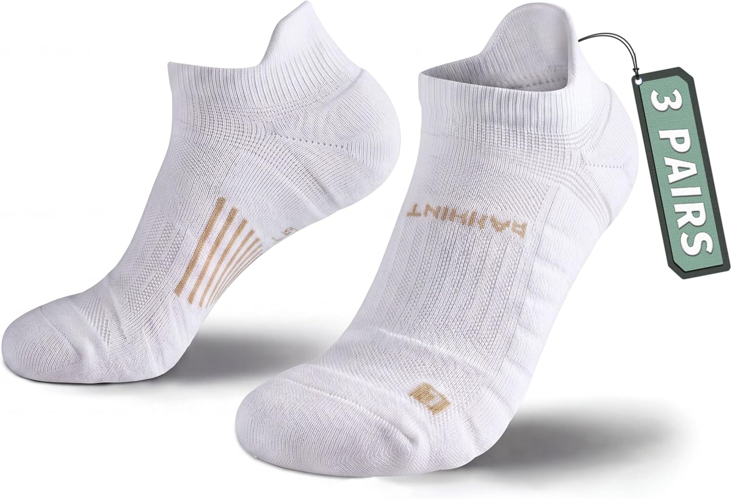 Rahhint Coolmax Running Ankle Socks for Men Women Compression Anti-Blister Cushioned Summer Marathon Training 3 Pairs