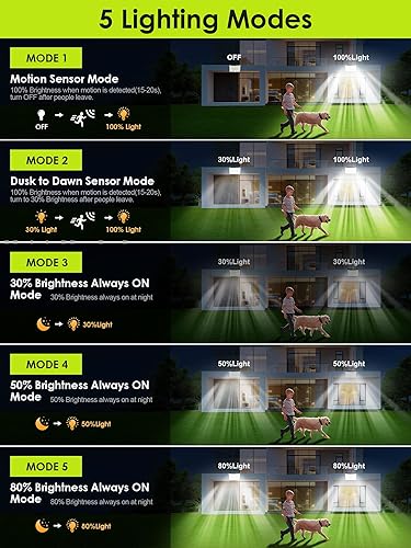 Miniatura 4 de Luces solares de inundación para exteriores, 268LED7M5modos Luces solares de movimiento al aire libre, luces solares remotas para exteriores, luces