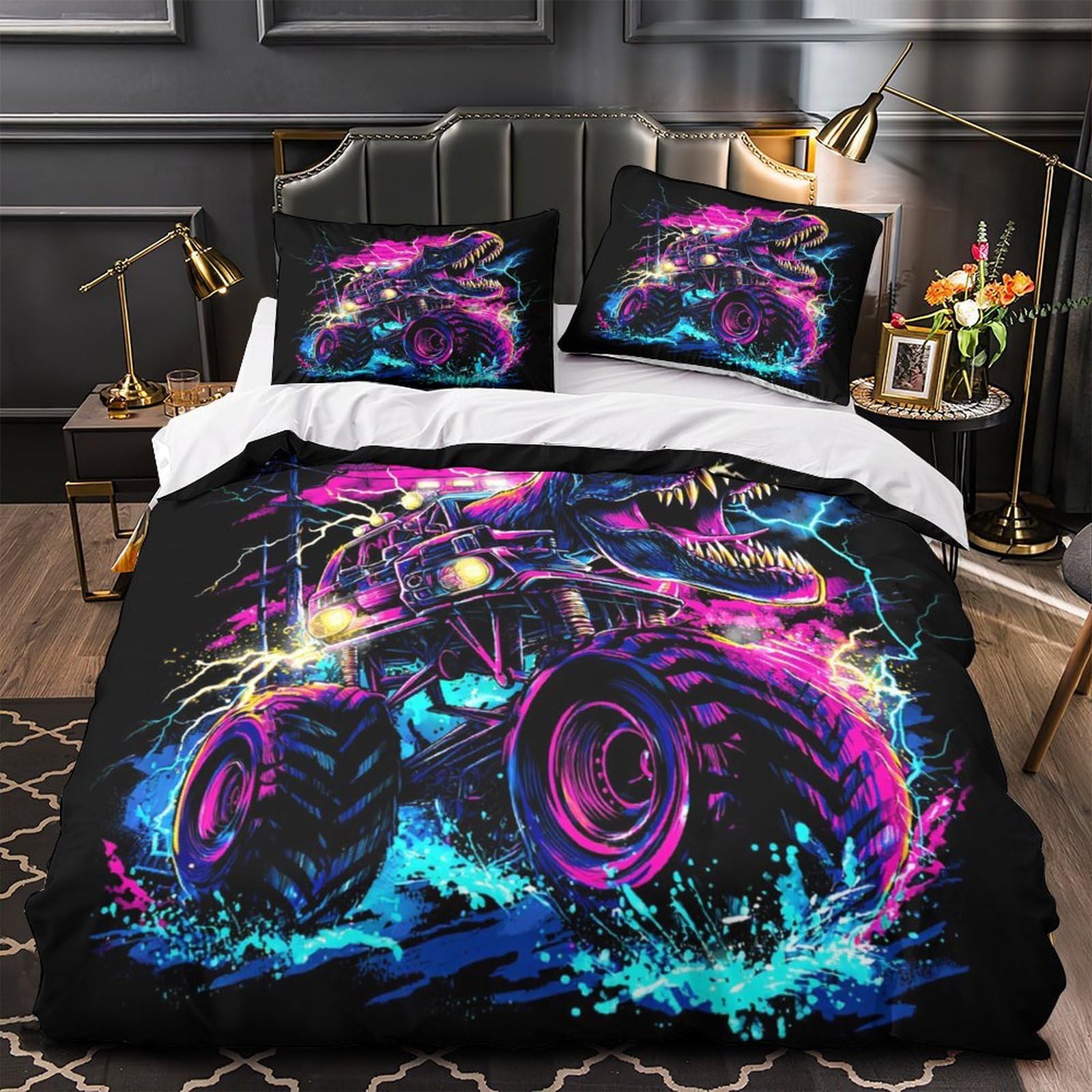 Parure de lit suricates 3D housse de couette 220x240 cm microfbre