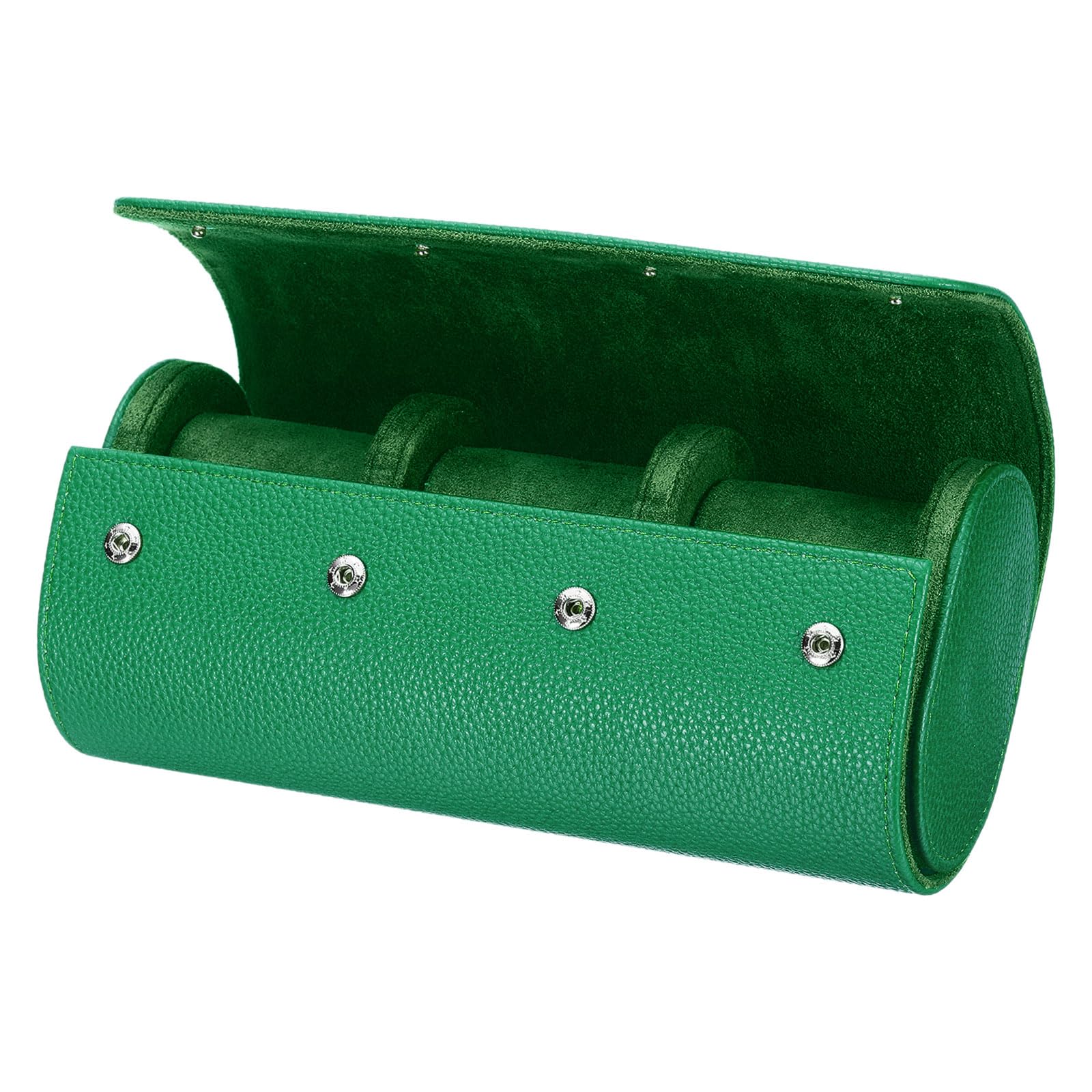 Étui de voyage à roulettes pour montres Sourcing Map, 3 emplacements, étui portable en cuir pour montres homme et femme, organisateur de rangement avec coussins amovibles pour les voyages, l'exposit