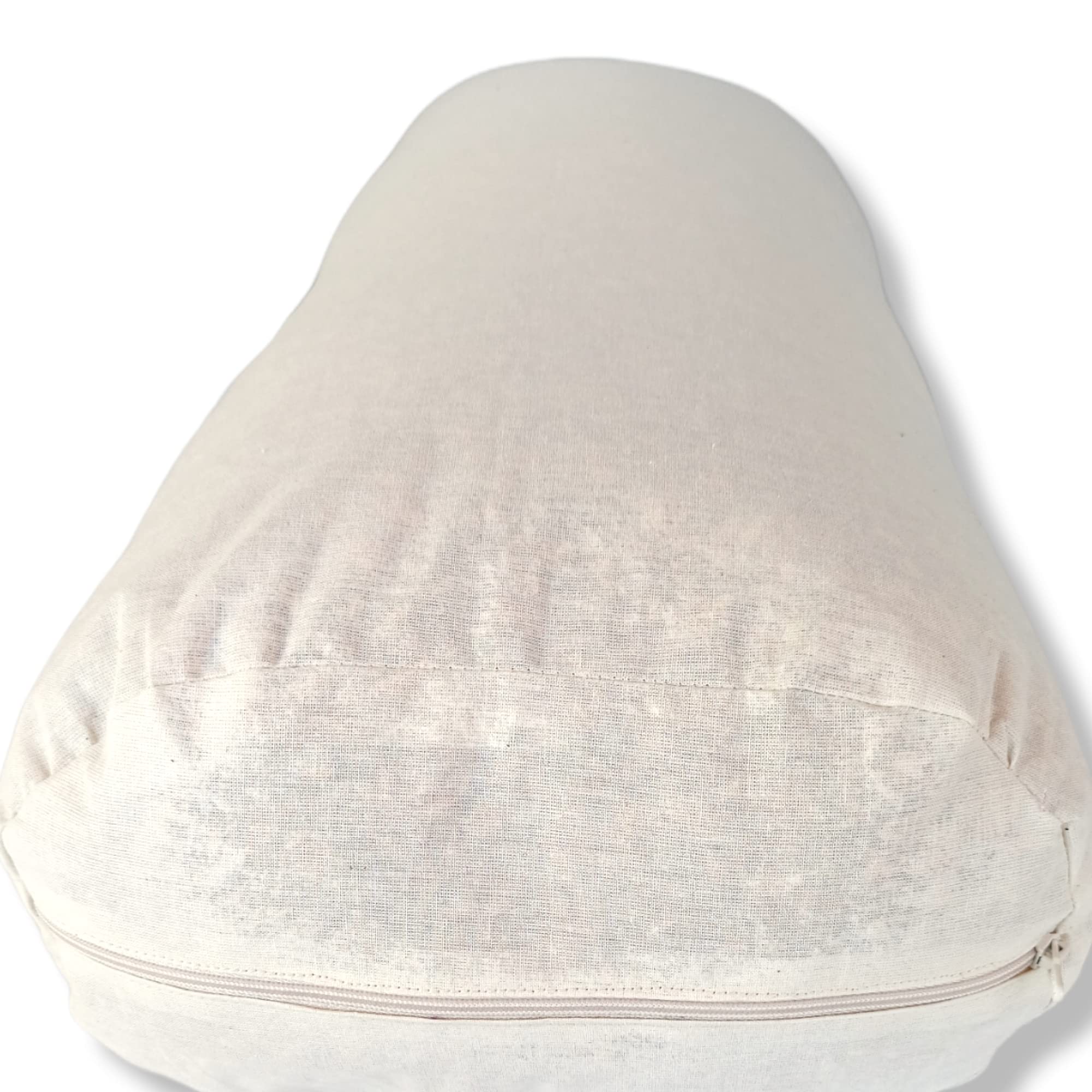 Bolster rectangulaire pour Yoga Corfu, Coussin de Yoga, Yoga Accessoires, Housse Amovible Lavable, Rembourrage Fait à partir de Balle d'épeautre Bio, poignée de Transport, 62x26x15cm