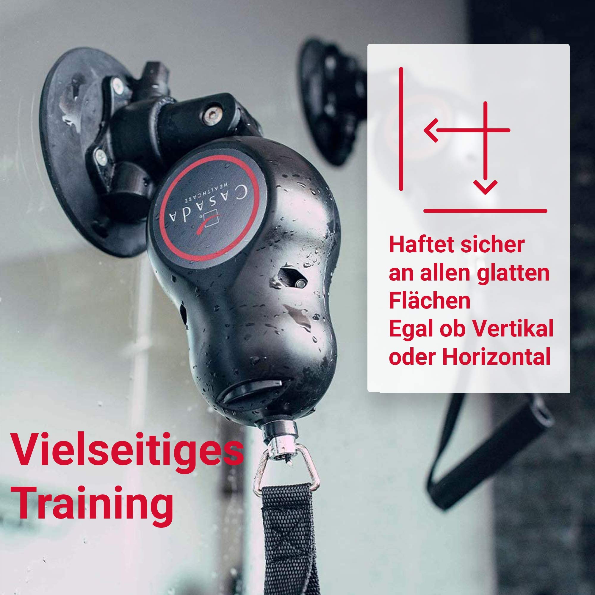 Casada MediPull einzigartiges Trainingsgerät für Fitness- & Dehnungsübungen – portabler Seilzug/Kabelzug ohne Bohren für Ihr Ganzkörpertraining ohne Fitnessstudio bei Ihnen Zuhause