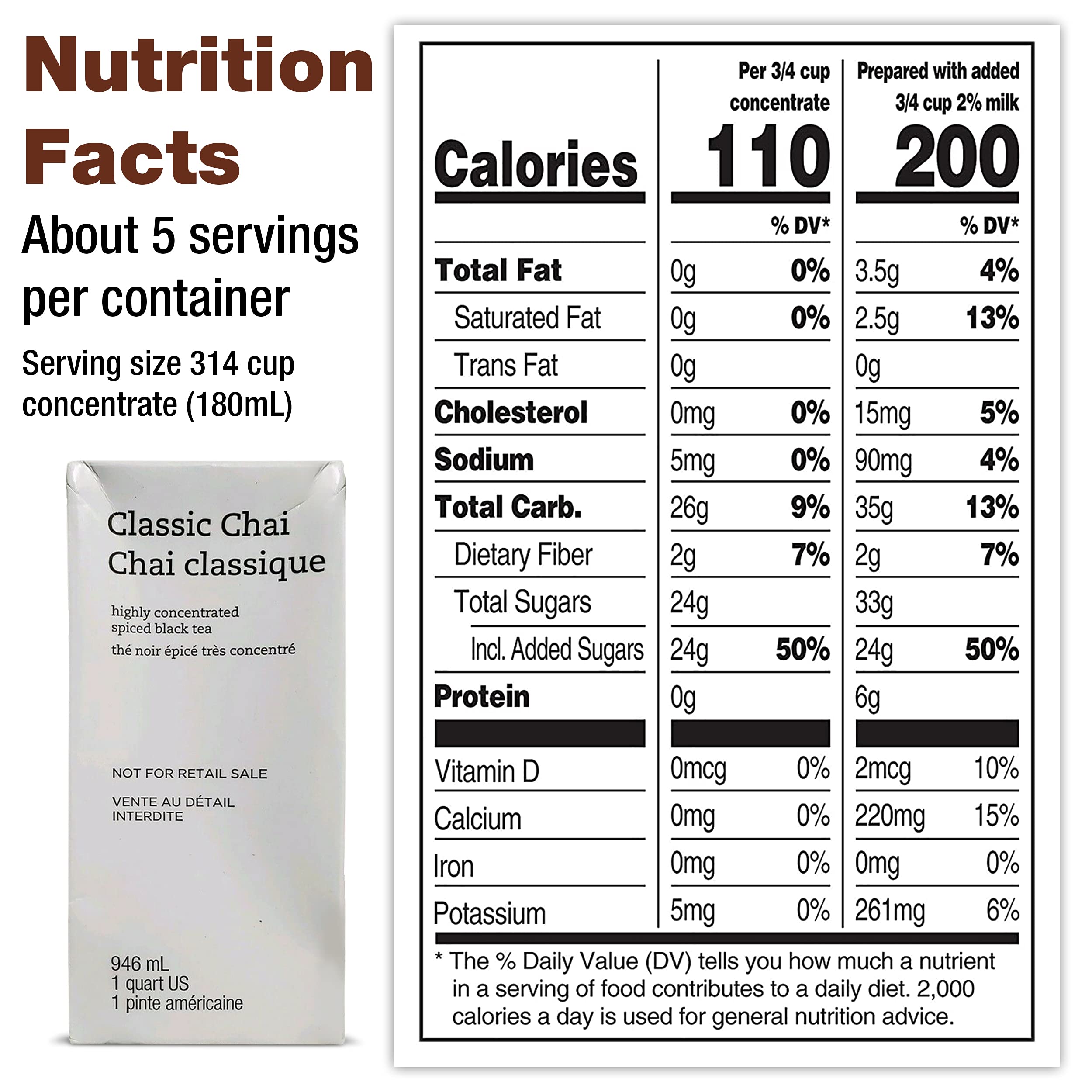 Starbucks Classic Chai Tea Concentrate Highly Concentrated Spiced