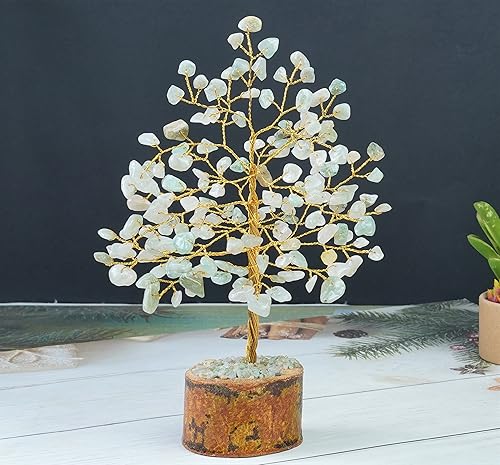 Miniatura 2 de Crocon Bonsái de árbol de cristal curativo de jade verde, decoración de escritorio para mujer, decoración de habitación y oficina, regalo