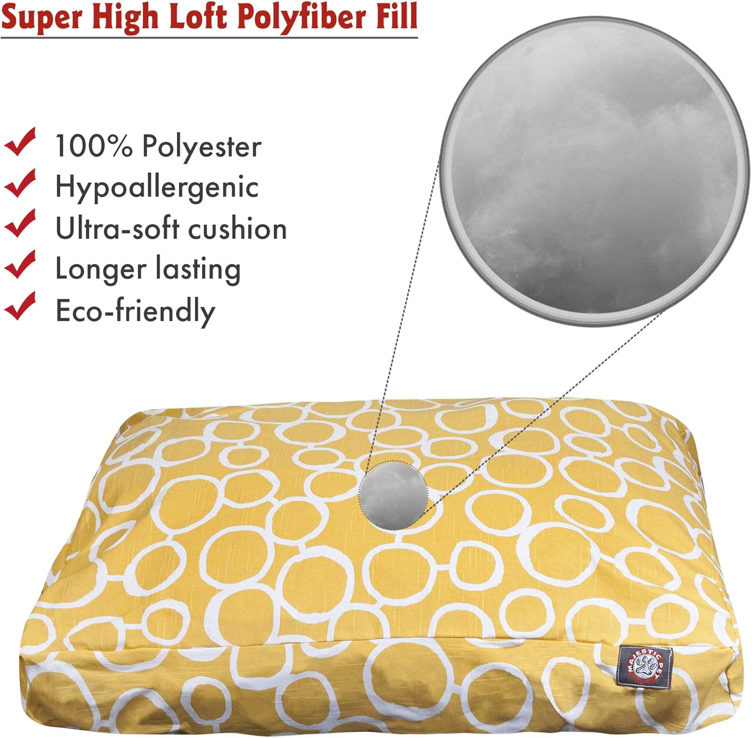 Majestic Pet Fusion Yellow X-Large Rectangle Bed