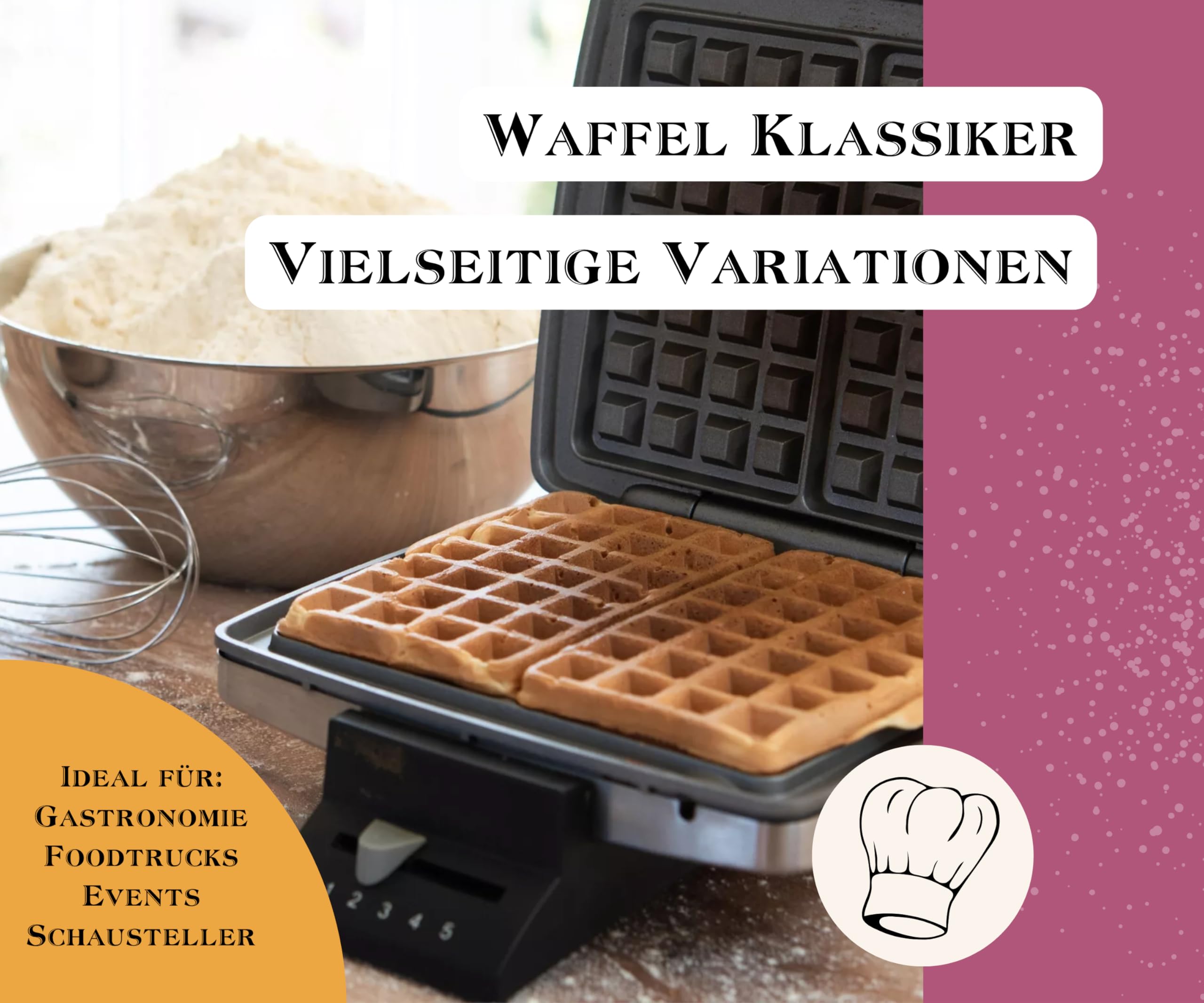 BEST BACK Waffel Backmischung 5 kg, 5er Pack (1kg)