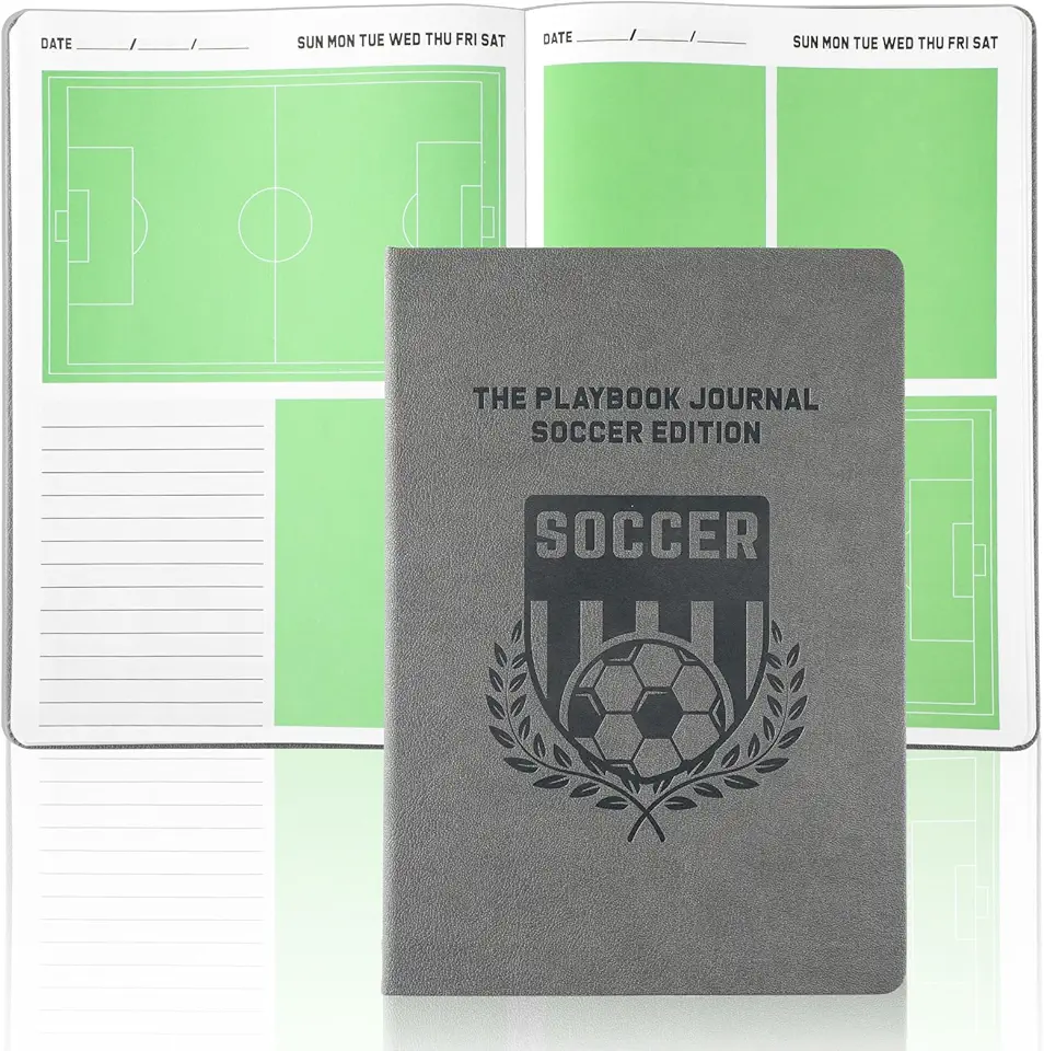 chiazllta The Playbook Journal Soccer Notebook for Coaches & Players 7 x 10 Inch Soccer Training Notepad Coaching Board Coaching Notebook for Tactics Tactical Practice Planner Coaches & Players Gifts product image