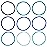 Expressions 216-Piece Hair Ties Value Pack: 4mm Elastics in Shades Of Blue, No Metal Bands for Women, Durable Ponytail Holders for Thick, Curly and All Hair Types