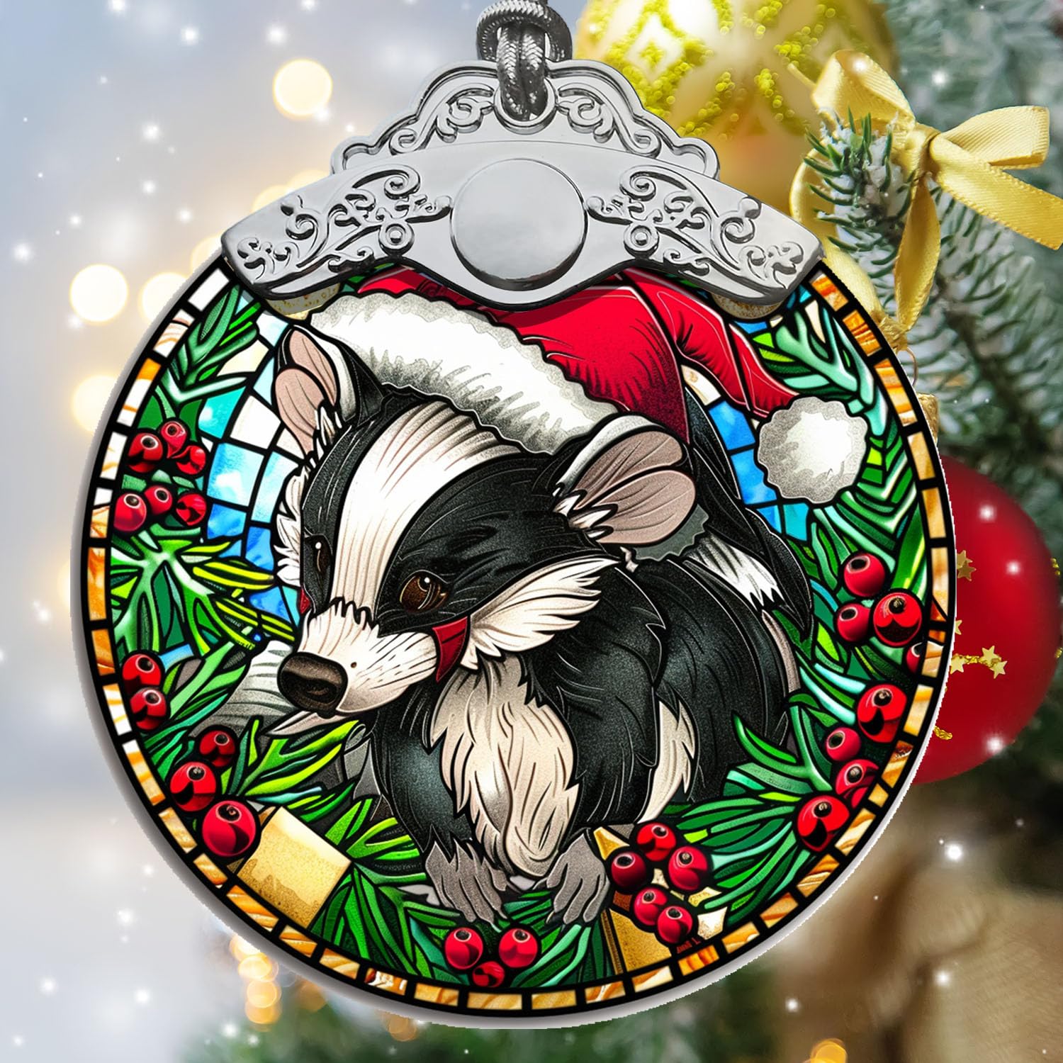 amazon-com-skunk-christmas-ornaments-skunk-christmas-tree-decor-skunk-stained-glass-ornaments-skunk-holiday-decorations-and-xmas-gifts-ideas-skunk-xmas-decorations-christmas-decorations-for-animal-lovers-home-kitchen