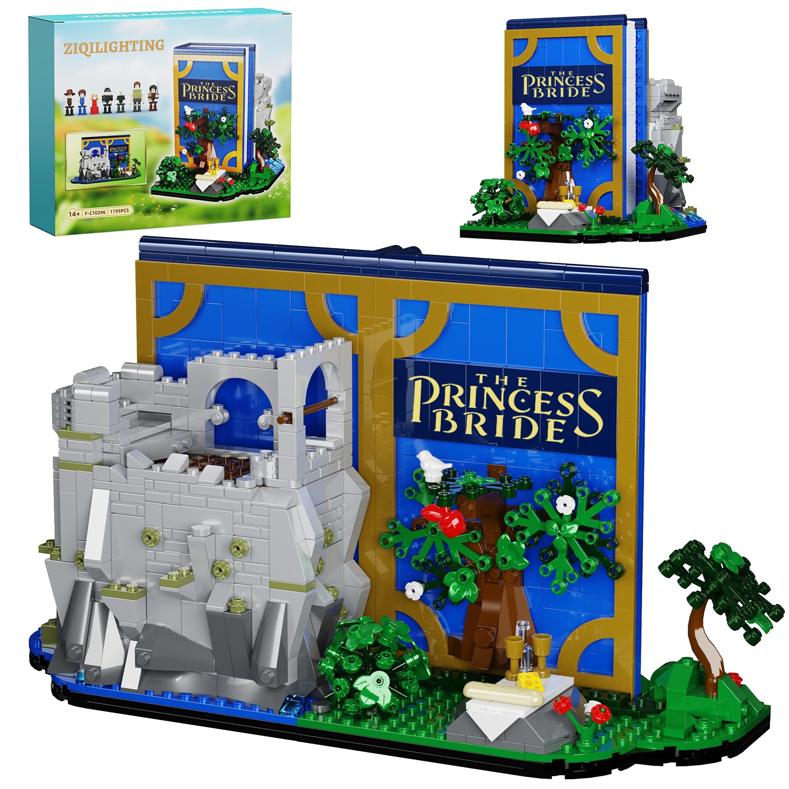ZIQILIGHTING The Prinses Brade Book Building Kit, Romance Fantasy Movies Model Playset, Display Gift for Boys, Girls and Adults1195PCS