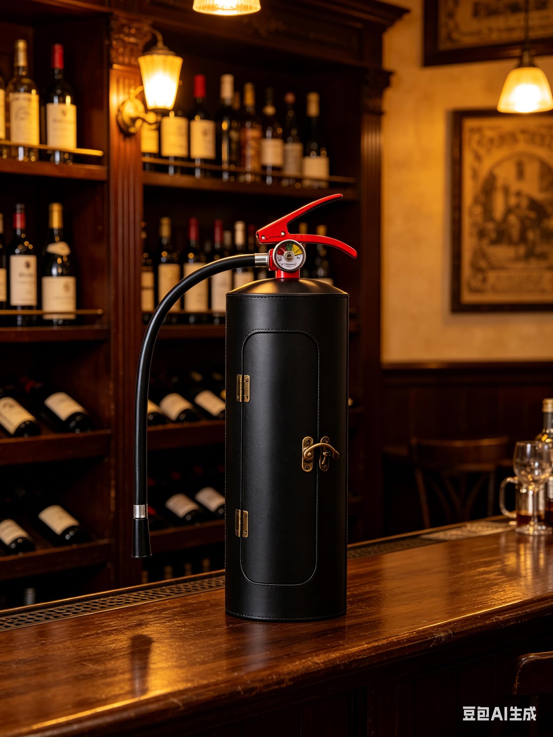 Estintore in legno, minibar, per amanti del whisky, vigili del fuoco, regalo per uomini