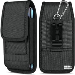 Fundas Para Meter El Celular Al Agua ykooe Funda de cinturón con bloqueo RFID para iPhone 14 13 12 11 Pro XR XS X 6 7 8 Samsung Galaxy S20 S21 S22 S23 S10e Google Pixel 6 Redmi (L), Negro