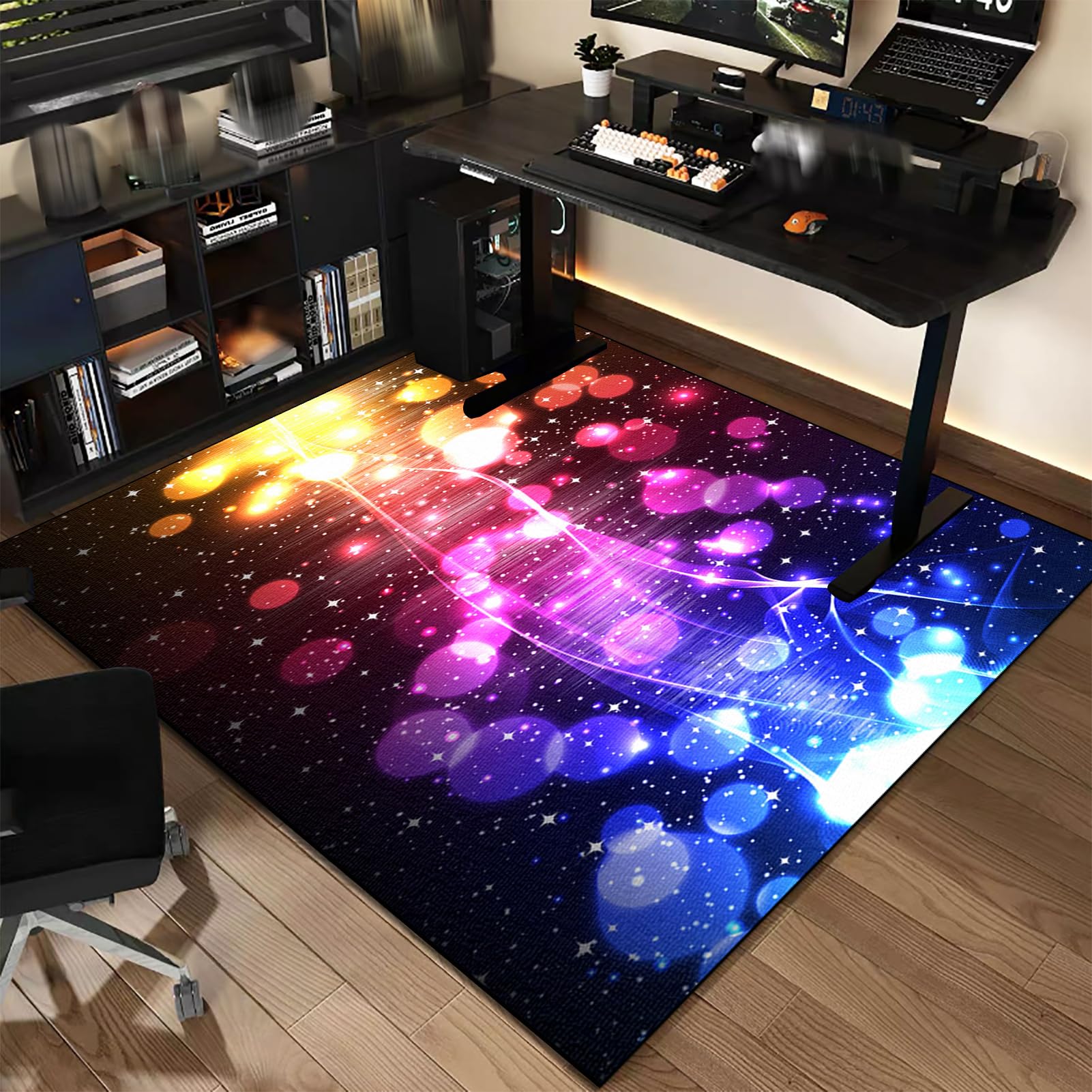 Alfombra Escritorio Suelo Antideslizante Protectora Suelo para Silla de Oficina, Alfombrilla para Silla para Suelos Duros Alfombra Silla Gaming Oficina Protectors Suelo Silla Ruedas 140 x 160 cm