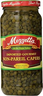Mezzetta Non-Pareil Capers, 16 Ounce Jar - Premium Small Capers, Low Calorie, Low Fat for Salads & Seafood