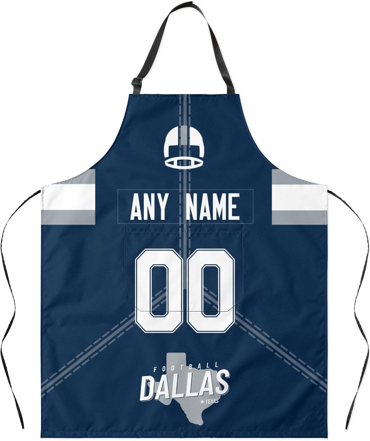 Delantal personalizado para hombres, mujeres, papá con bolsillo, selecciona cualquier número y nombre regalos