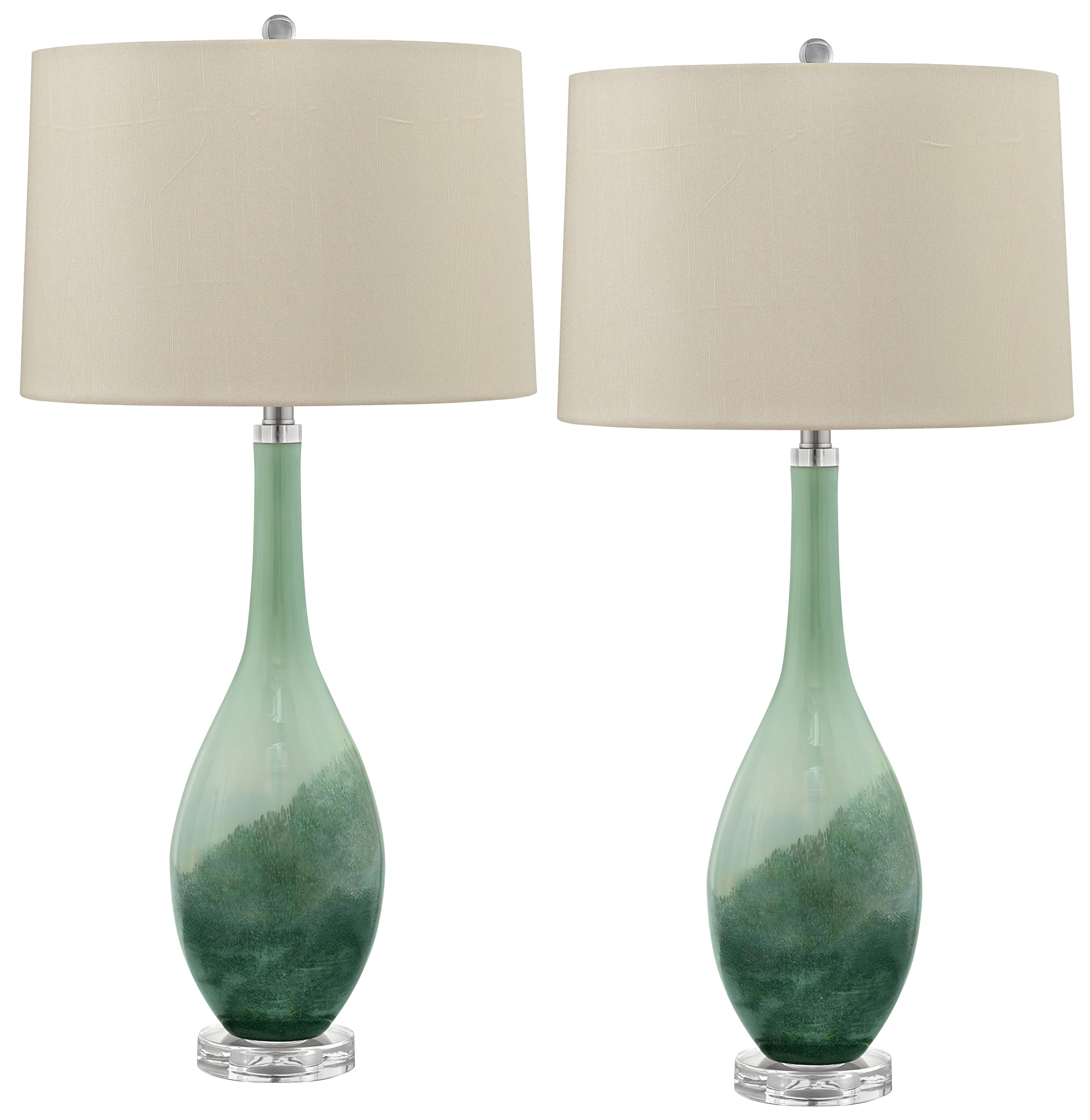Medallion Lighting Corporation Salato 34" Green Table Lamp Set (Set of 2)